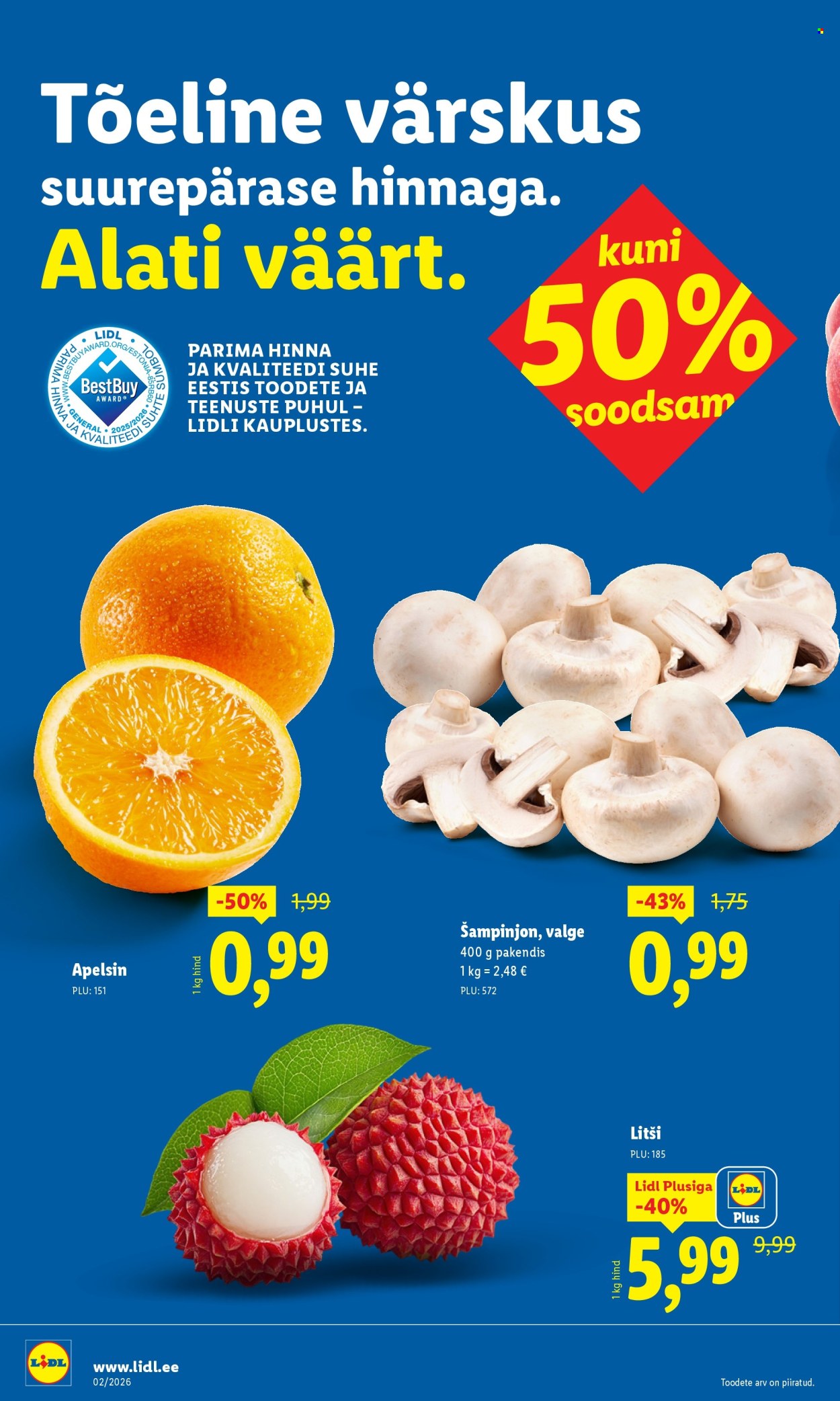 lidl - Lidl kliendileht - Kliendileht (5.01 - 11.01.2026) - page: 50