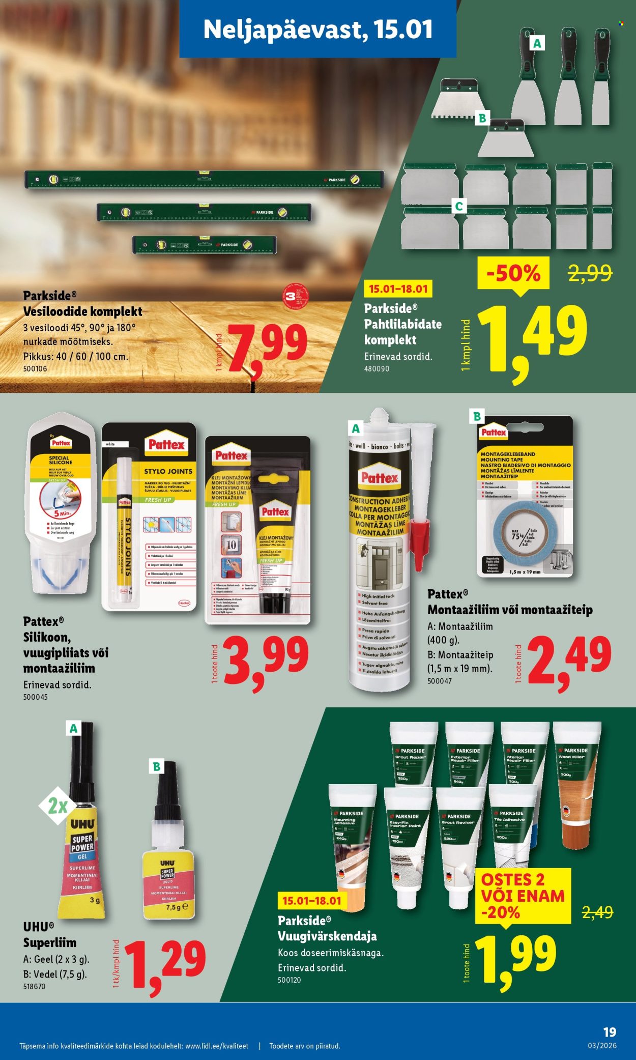 lidl - Lidl kliendileht - Tööstuskaupade pakkumised (12.01 - 18.01.2026) - page: 19