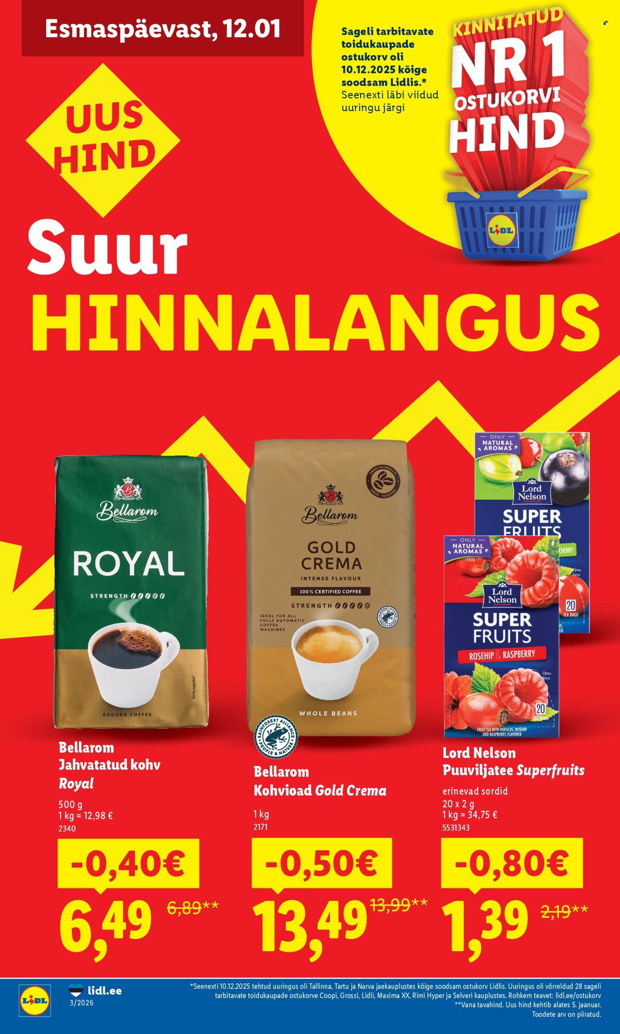 lidl - Lidl kliendileht - Suur hinnalangus Alates (12.01 - 18.01.2026)