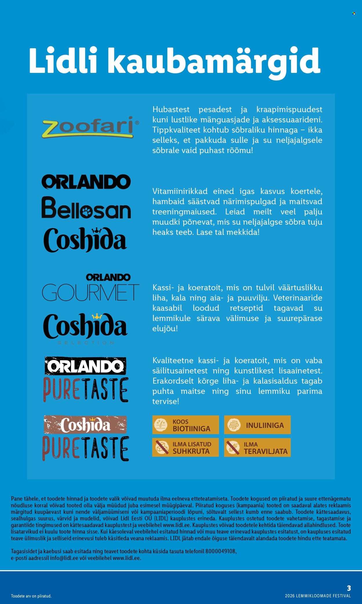lidl - Lidl kliendileht - Lemmikloomade festivali kataloog (22.01 - 4.02.2026) - page: 3