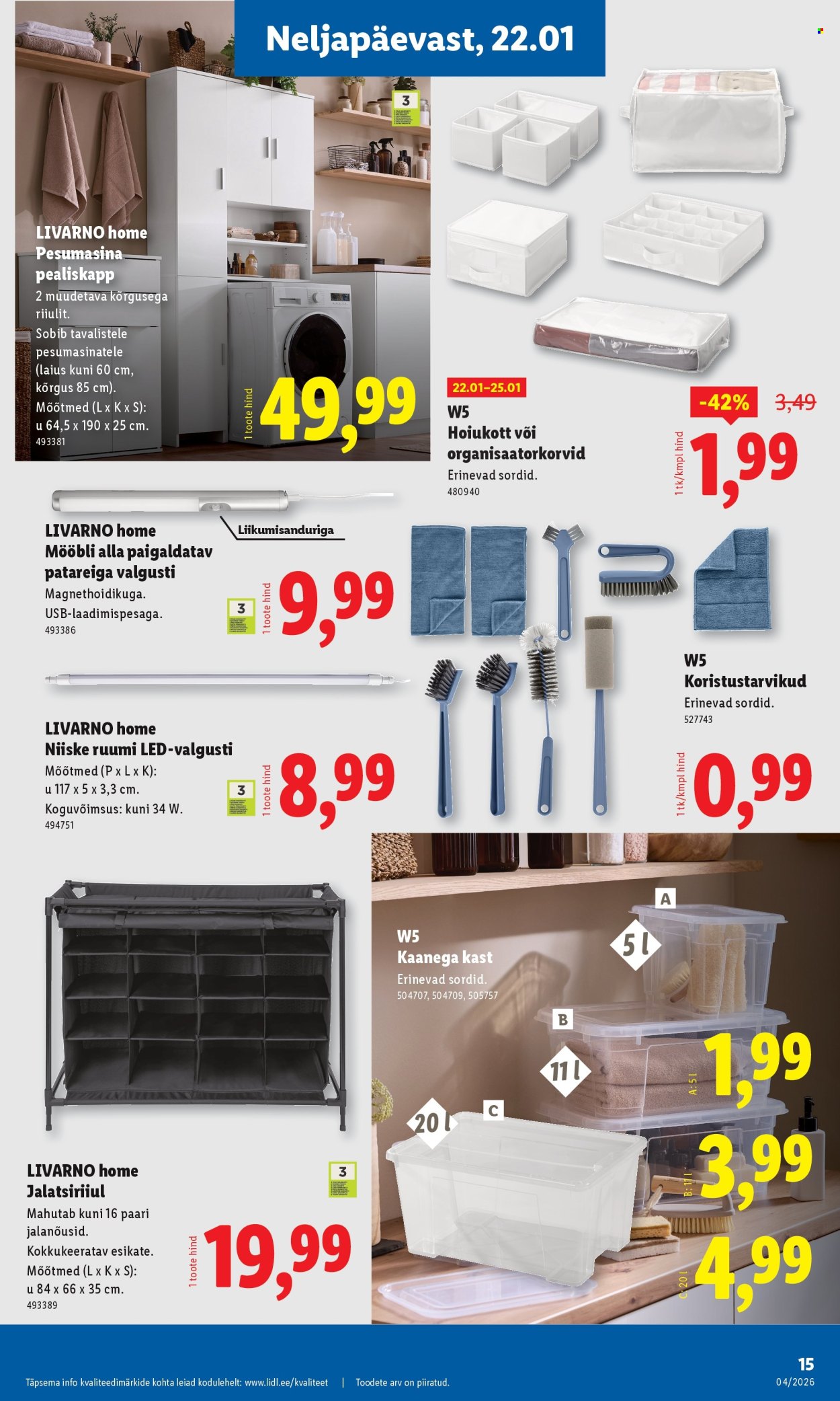 lidl - Lidl kliendileht - Tööstuskaupade pakkumised (19.01 - 25.01.2026) - page: 15