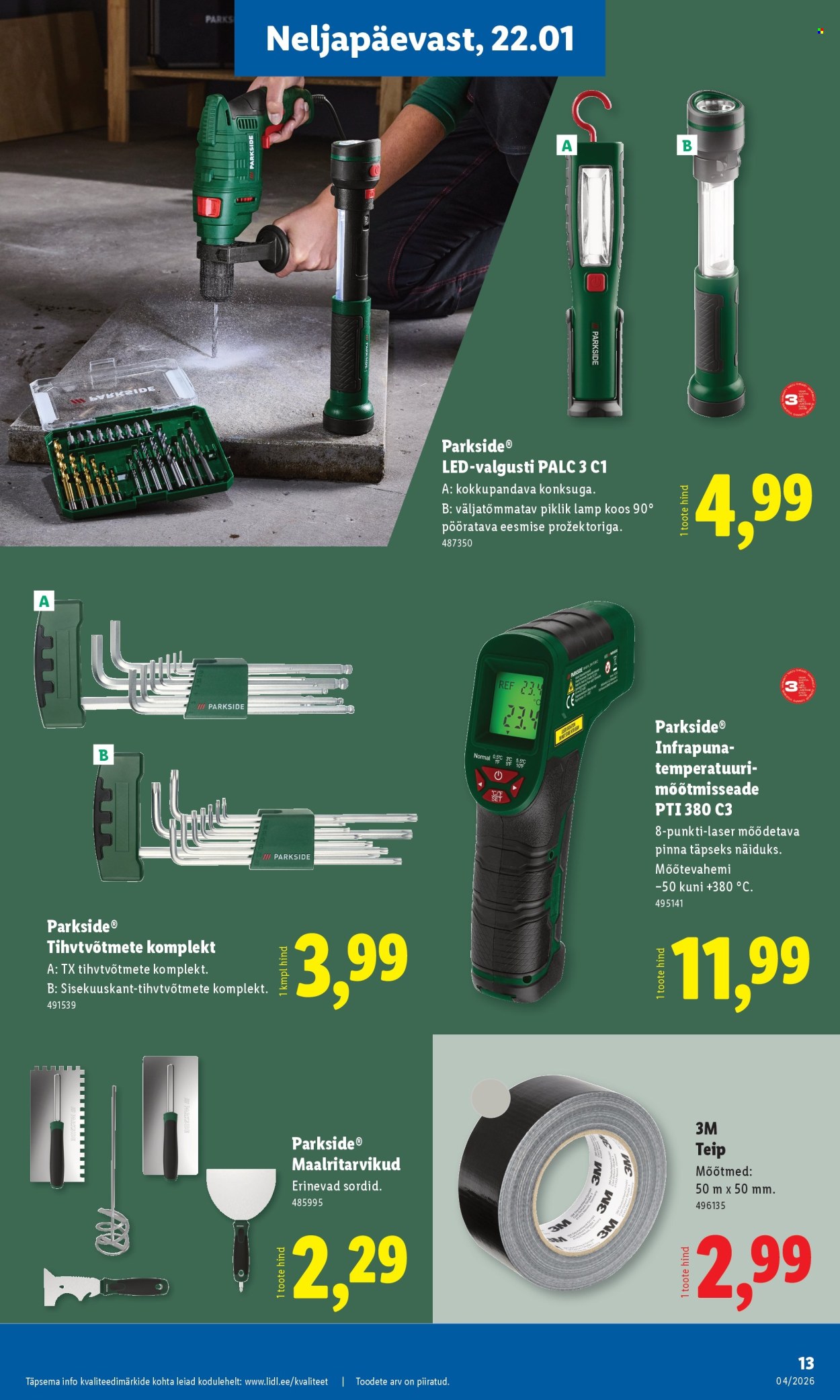 lidl - Lidl kliendileht - Tööstuskaupade pakkumised (19.01 - 25.01.2026) - page: 13
