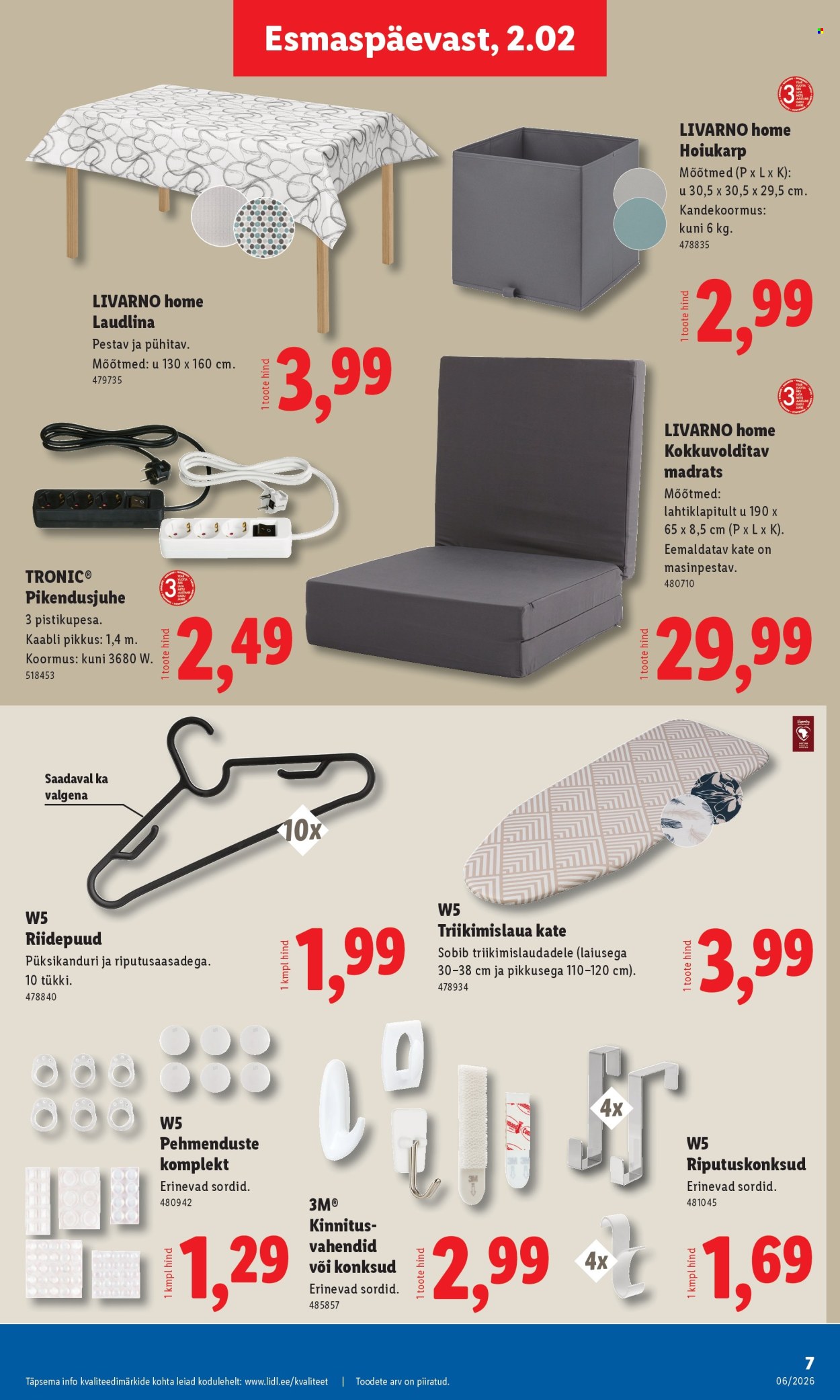 lidl - Lidl kliendileht - Tööstuskaupade pakkumised (2.02 - 8.02.2026) - page: 7
