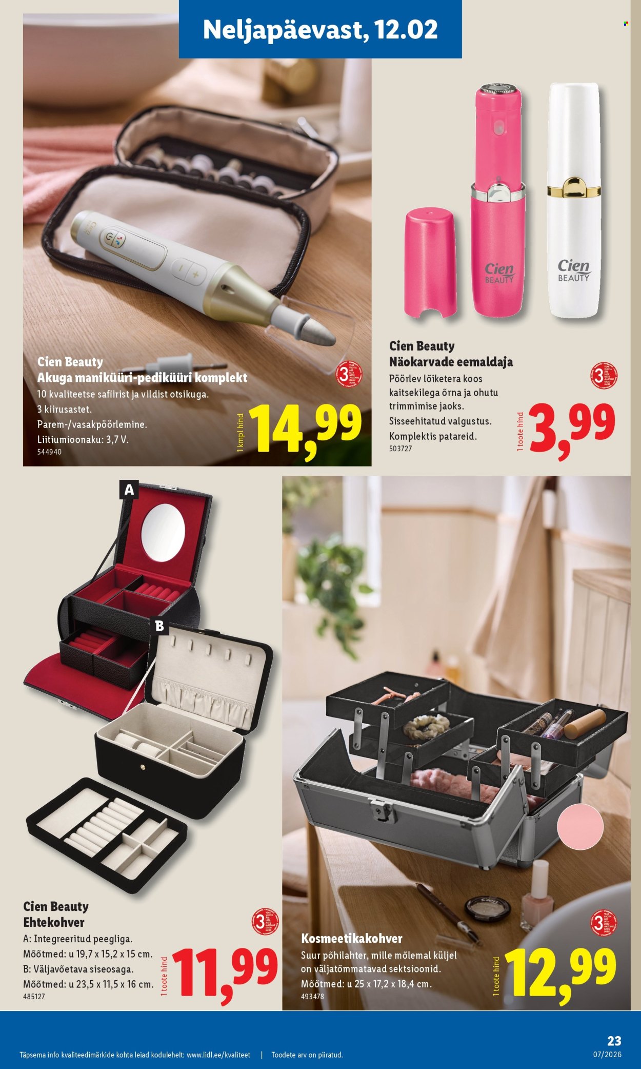 lidl - Lidl kliendileht - Tööstuskaupade pakkumised (9.02 - 15.02.2026) - page: 23