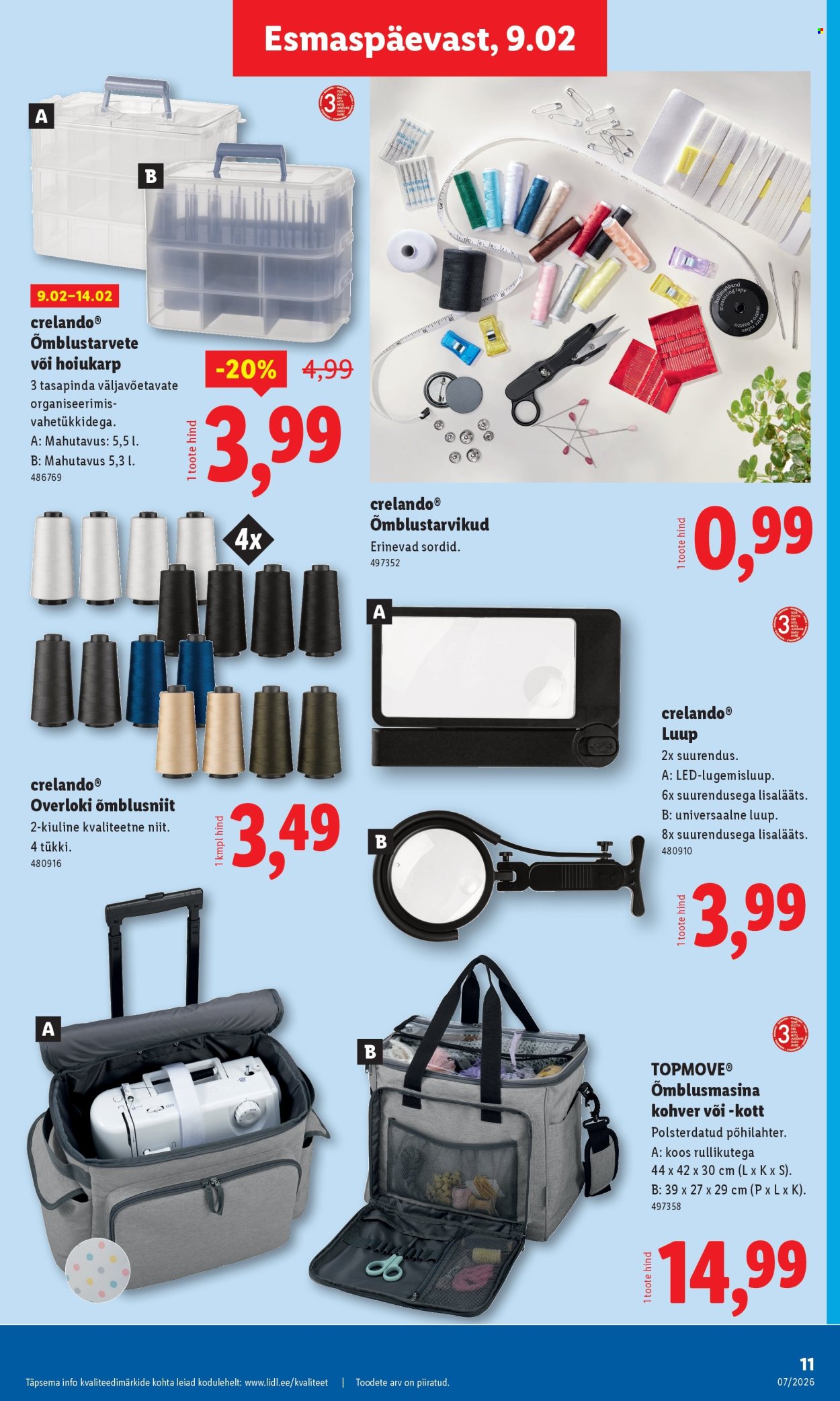 lidl - Lidl kliendileht - Tööstuskaupade pakkumised (9.02 - 15.02.2026) - page: 11