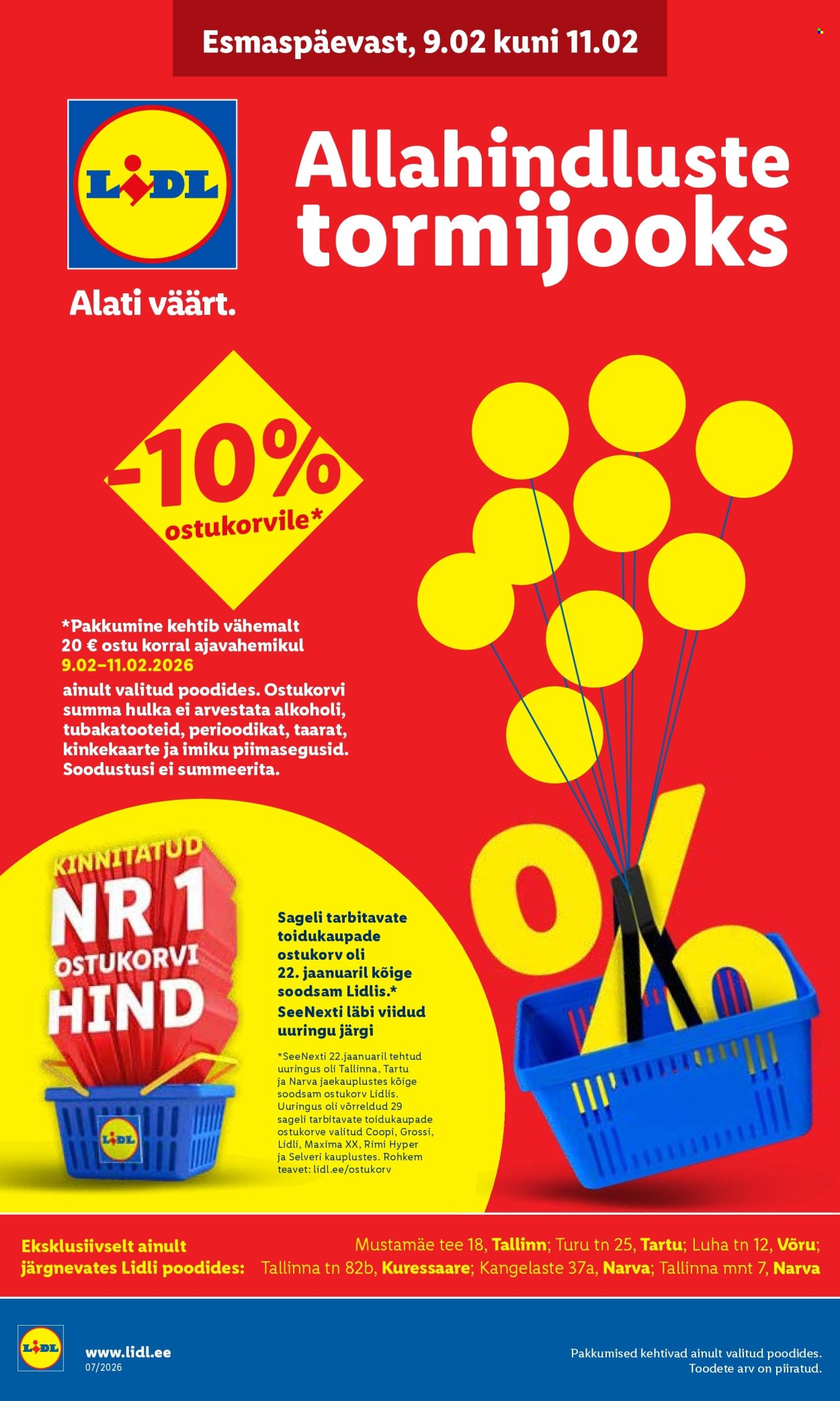 lidl - Lidl kliendileht - Allahindluste tormijooks (9.02 - 15.02.2026)