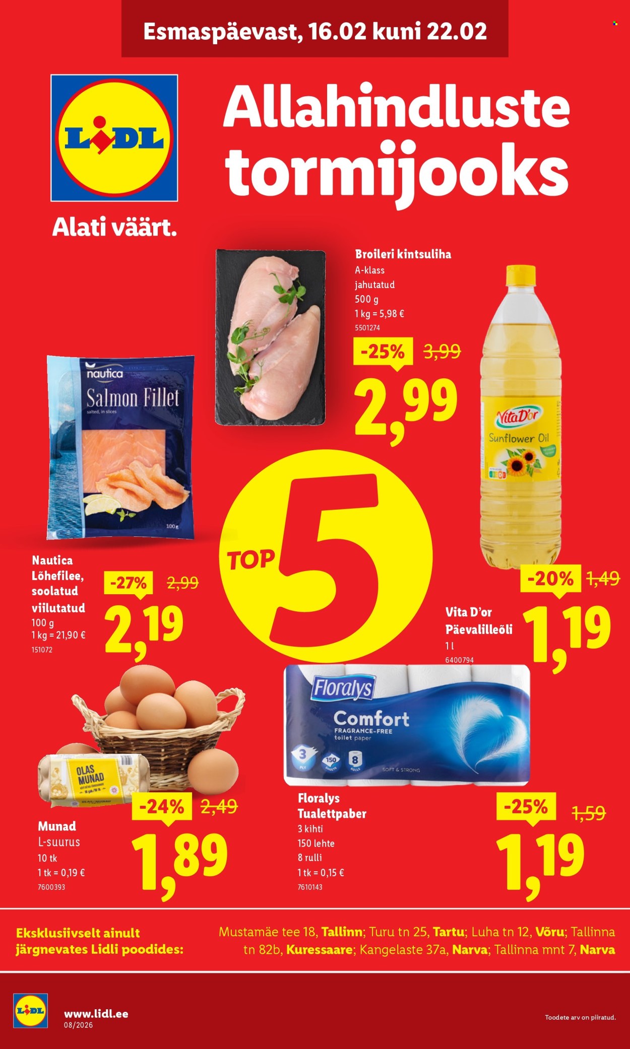 lidl - Lidl kliendileht - Allahindluste tormijooks (16.02 - 22.02.2026)