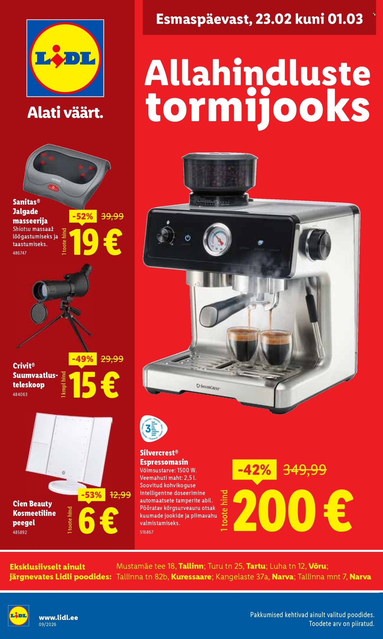 lidl - Lidl kliendileht - Allahindluste tormijooks (23.02 - 1.03.2026)