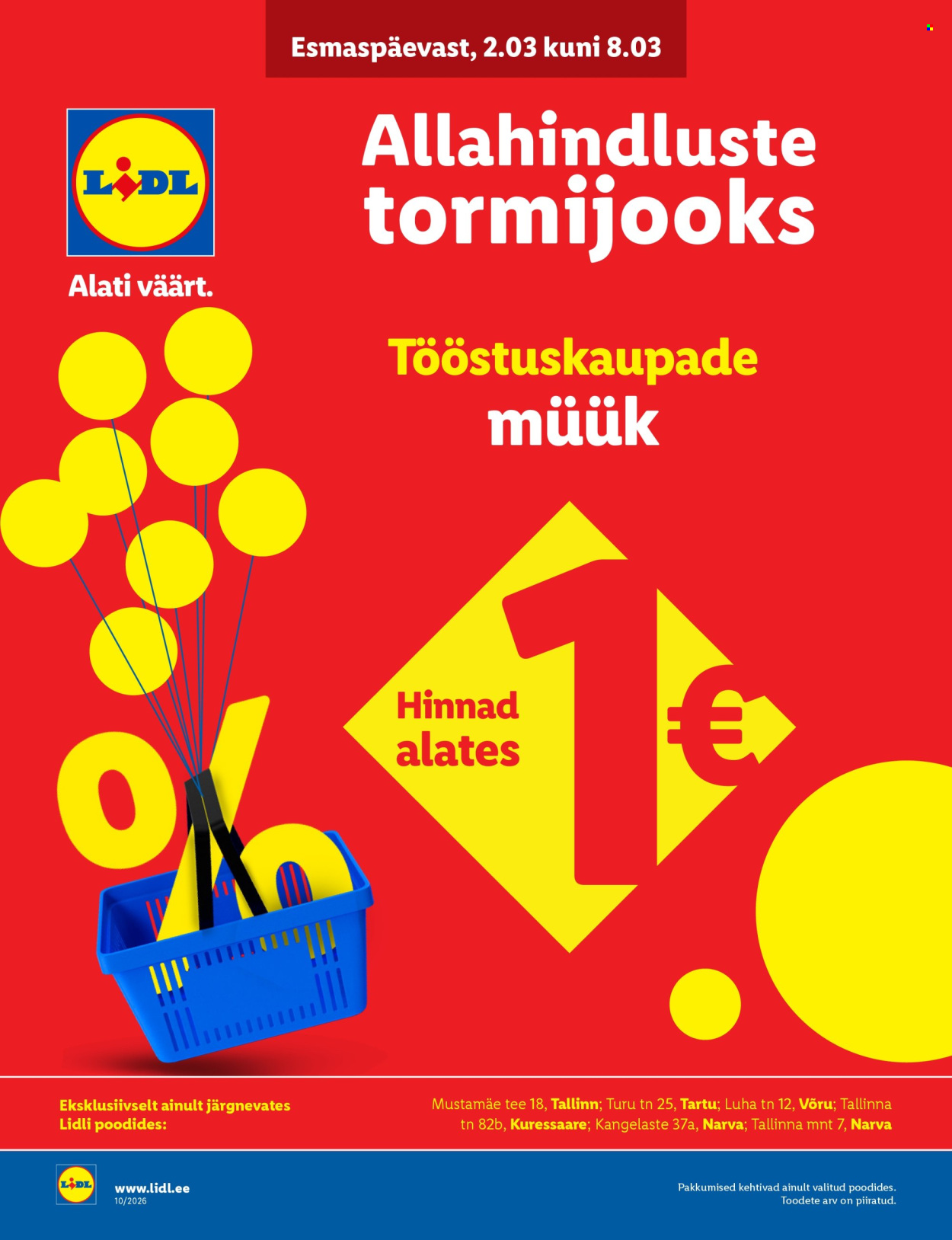 lidl - Lidl kliendileht - Allahindluste tormijooks (2.03 - 8.03.2026)