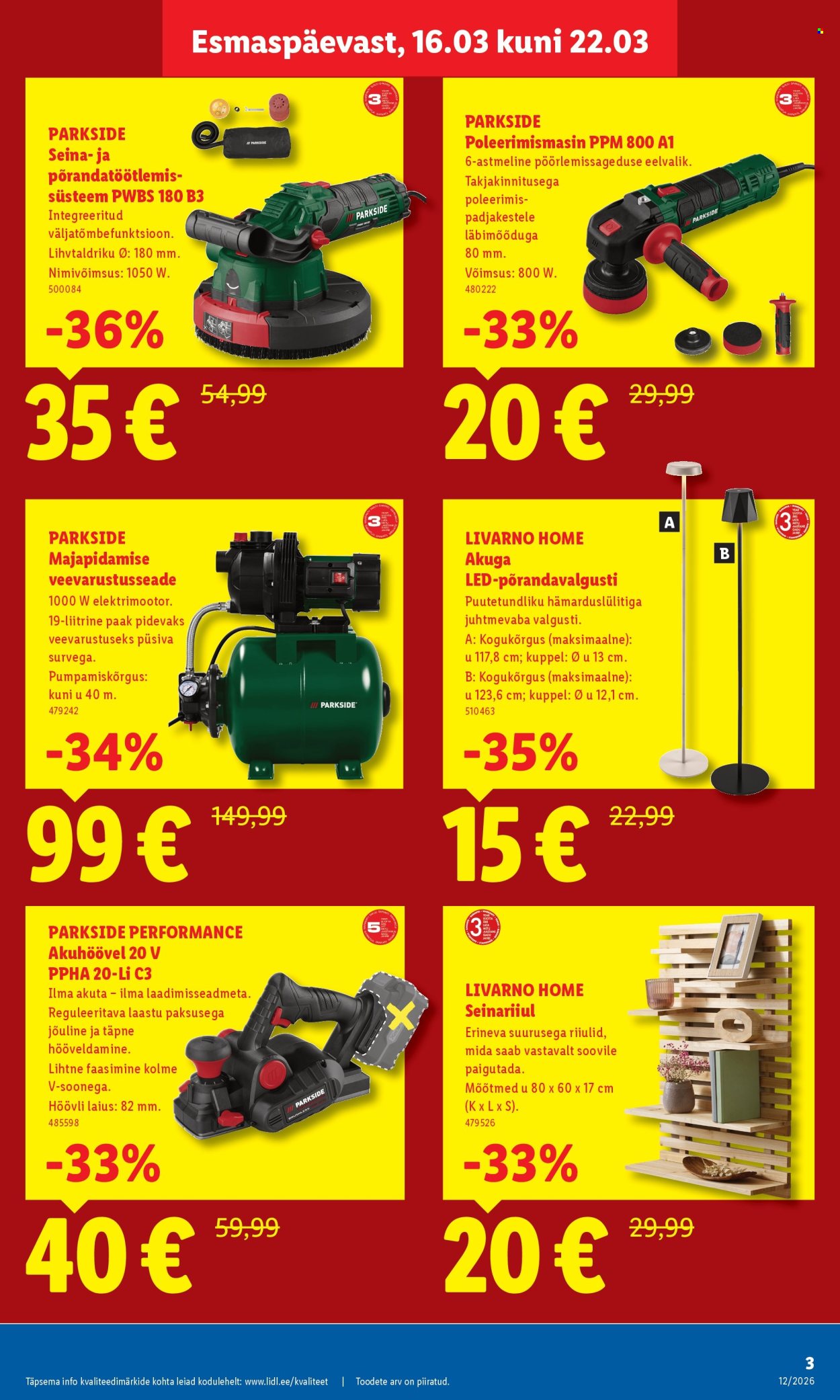 lidl - Lidl kliendileht - Lidl Järve (16.03 - 22.03.2026) - page: 3