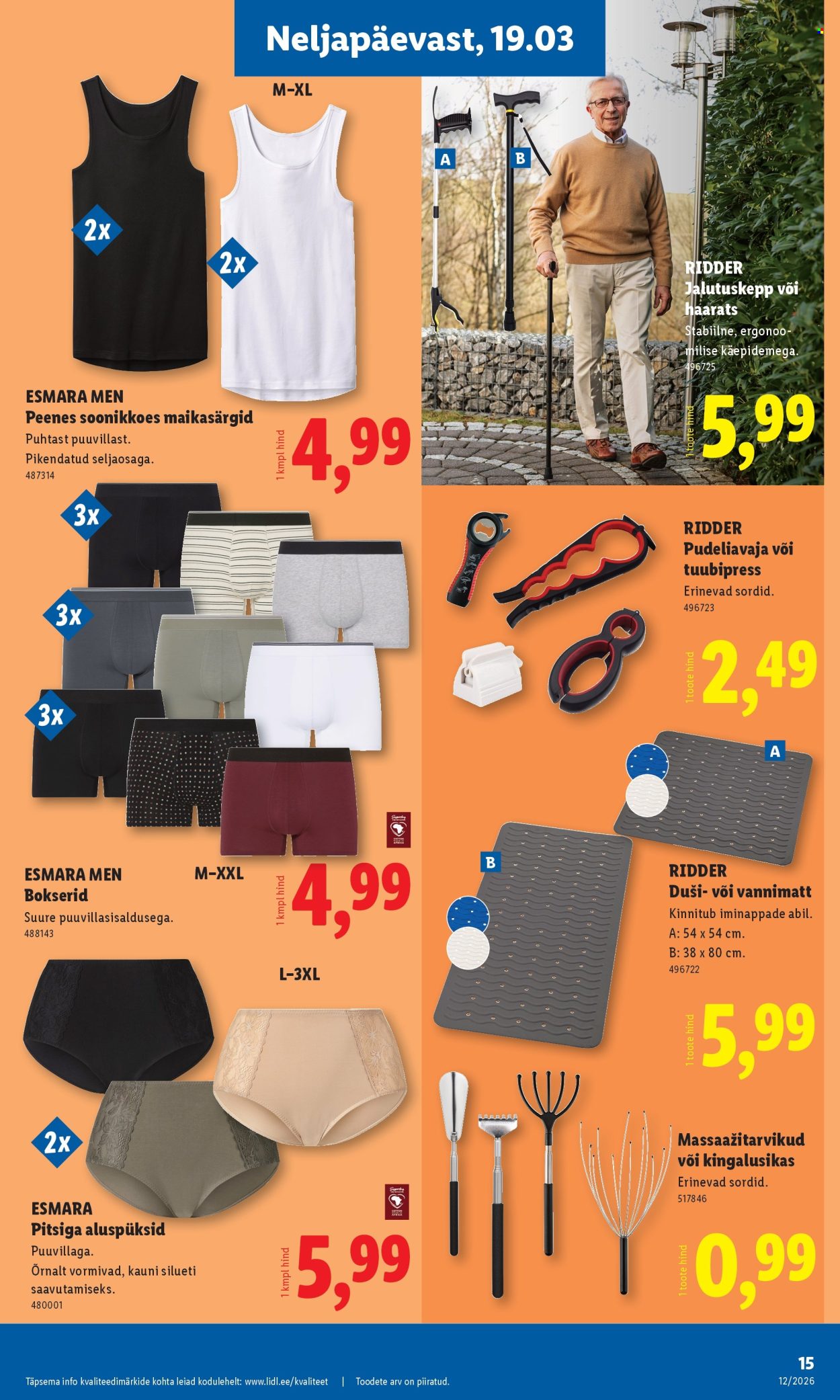 lidl - Lidl kliendileht - Tööstuskaupade pakkumised (16.03 - 22.03.2026) - page: 15