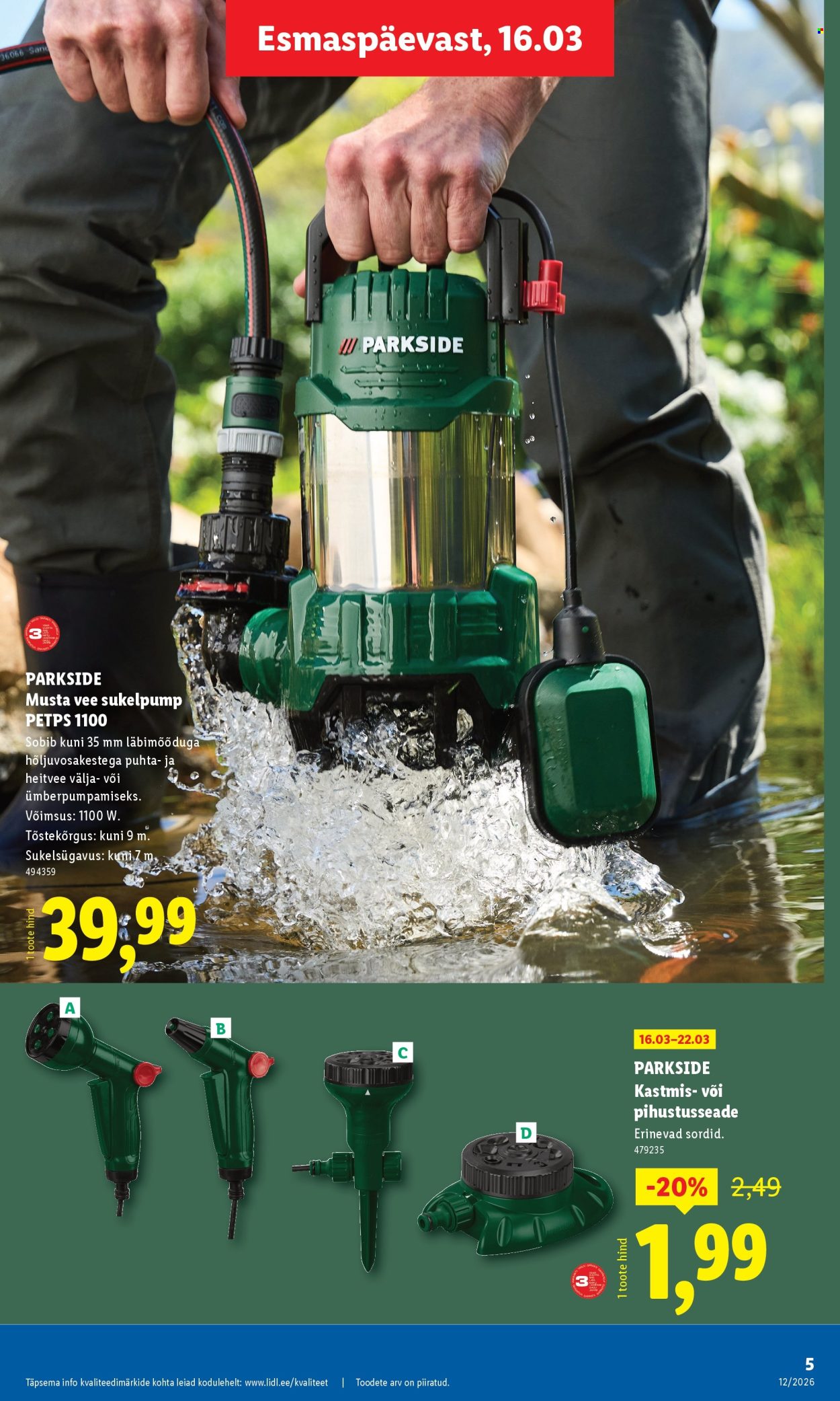 lidl - Lidl kliendileht - Tööstuskaupade pakkumised (16.03 - 22.03.2026) - page: 5