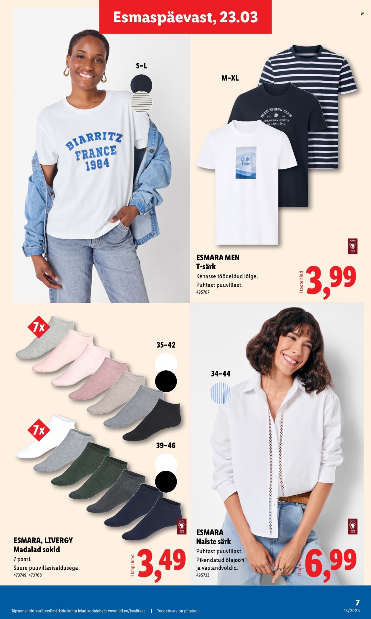 lidl - Lidl kliendileht - Tööstuskaupade pakkumised (23.03 - 29.03.2026) - page: 7