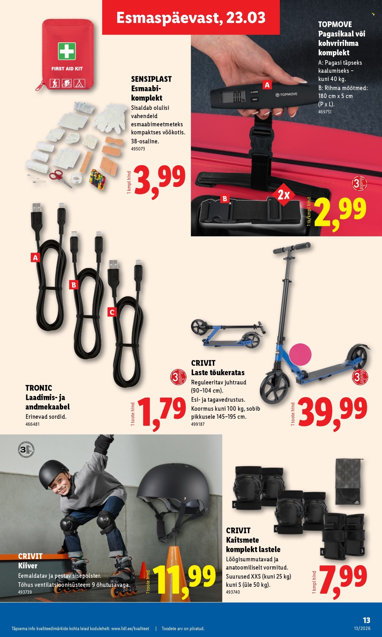 lidl - Lidl kliendileht - Tööstuskaupade pakkumised (23.03 - 29.03.2026) - page: 13