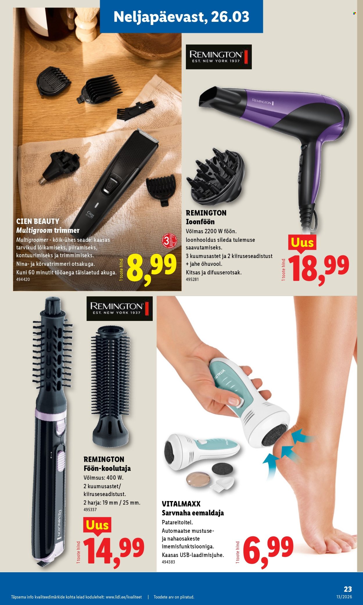 lidl - Lidl kliendileht - Tööstuskaupade pakkumised (23.03 - 29.03.2026) - page: 23