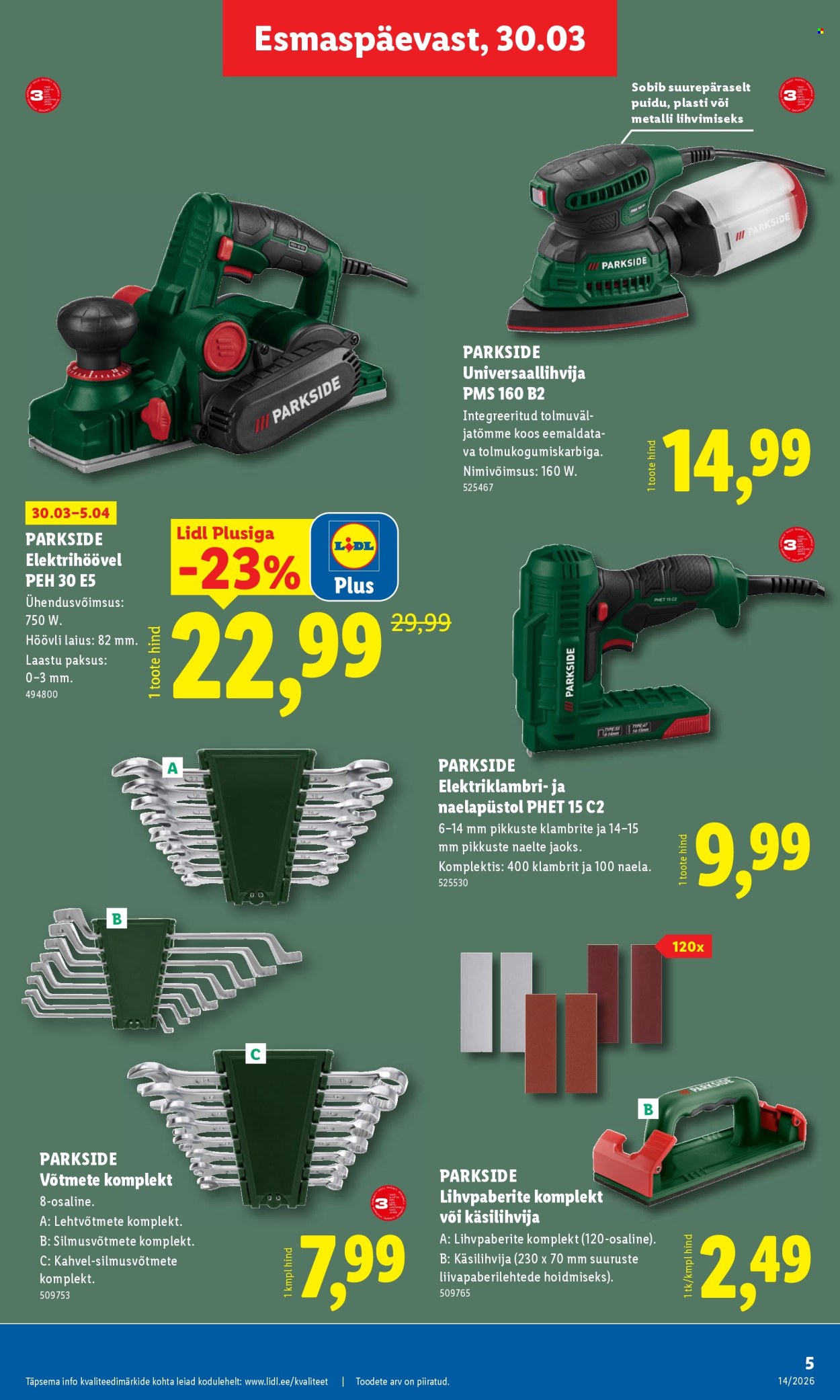 lidl - Lidl kliendileht - Tööstuskaupade pakkumised (30.03 - 5.04.2026) - page: 5