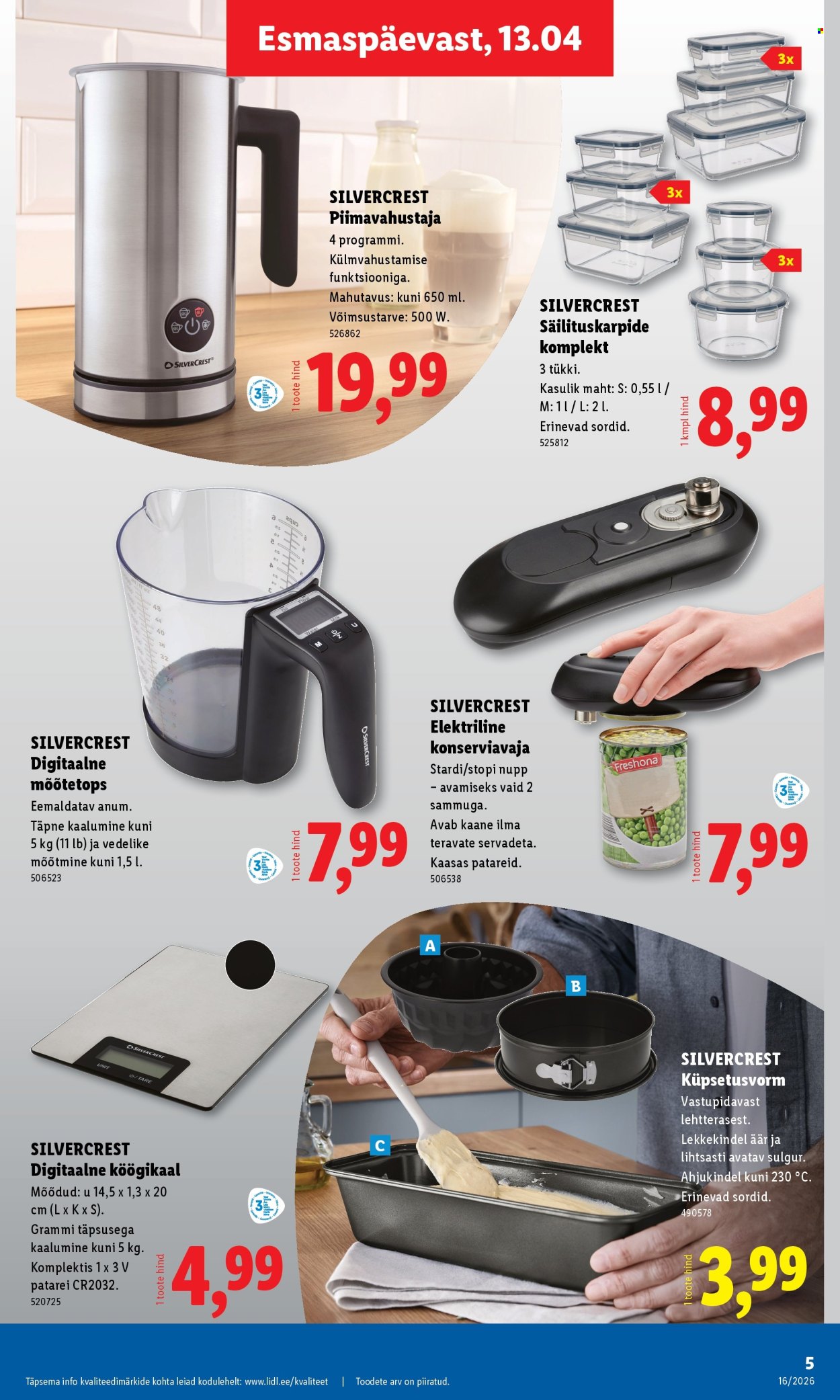 lidl - Lidl kliendileht - Tööstuskaupade pakkumised (13.04 - 19.04.2026) - page: 5