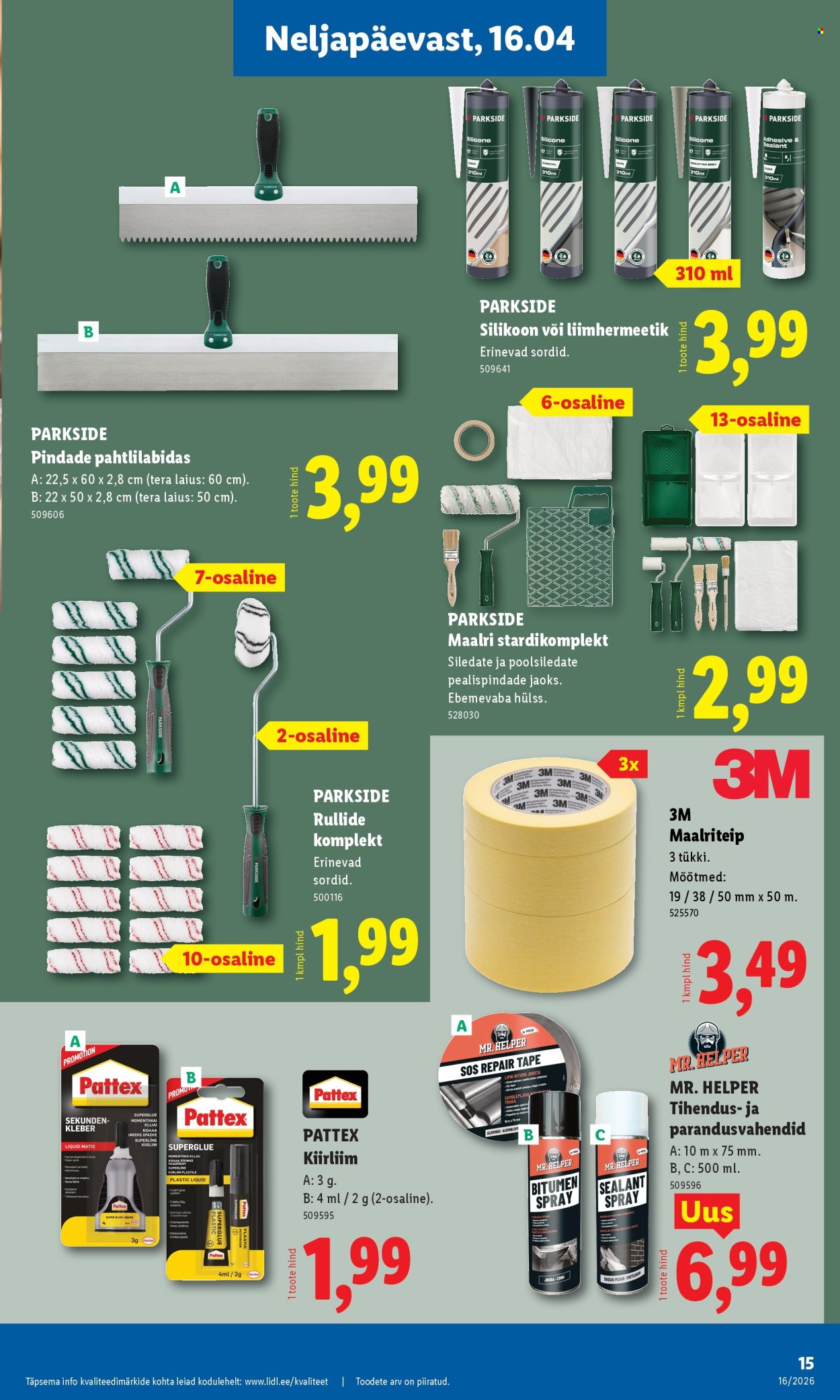 lidl - Lidl kliendileht - Tööstuskaupade pakkumised (13.04 - 19.04.2026) - page: 15