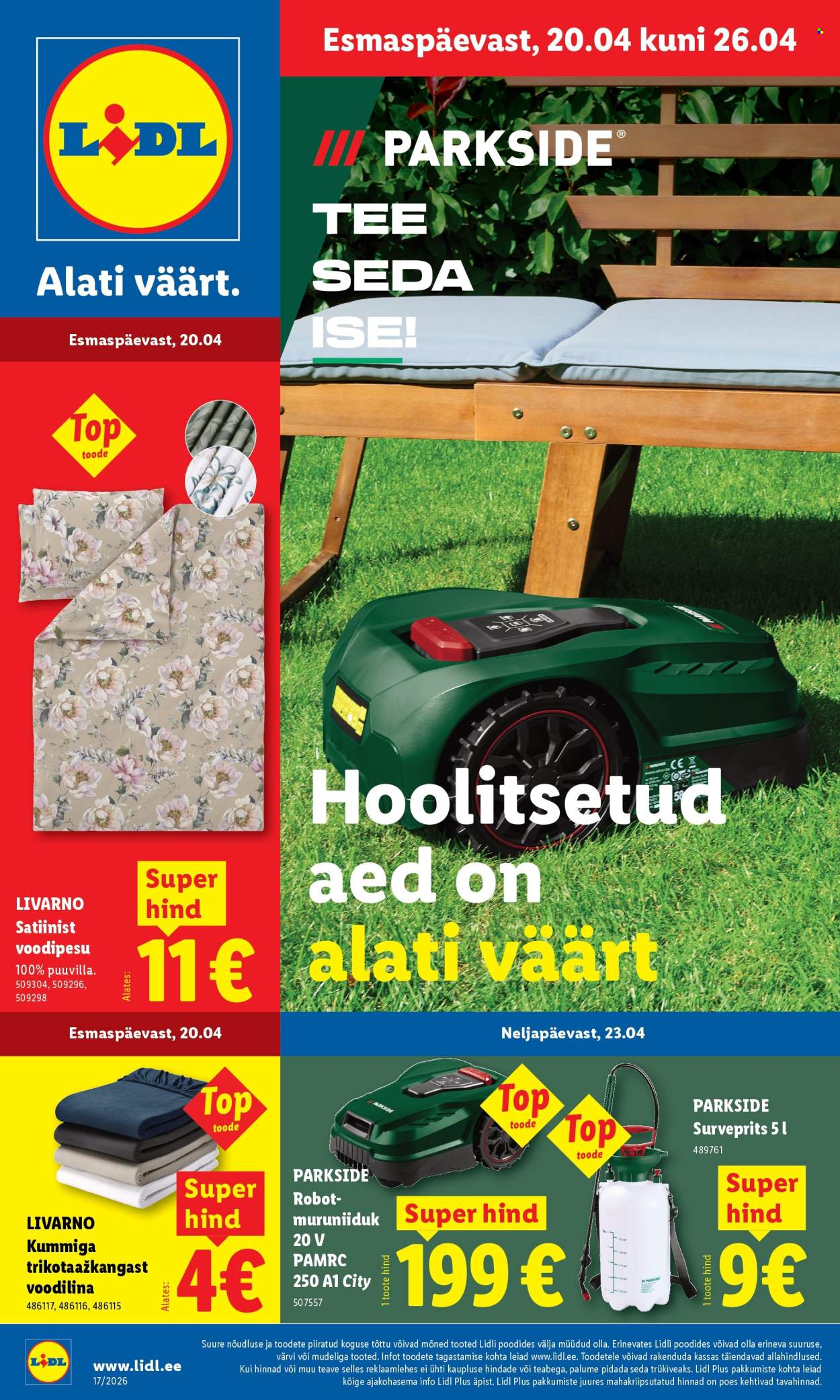 lidl - Lidl kliendileht - Tööstuskaupade pakkumised (20.04 - 26.04.2026)