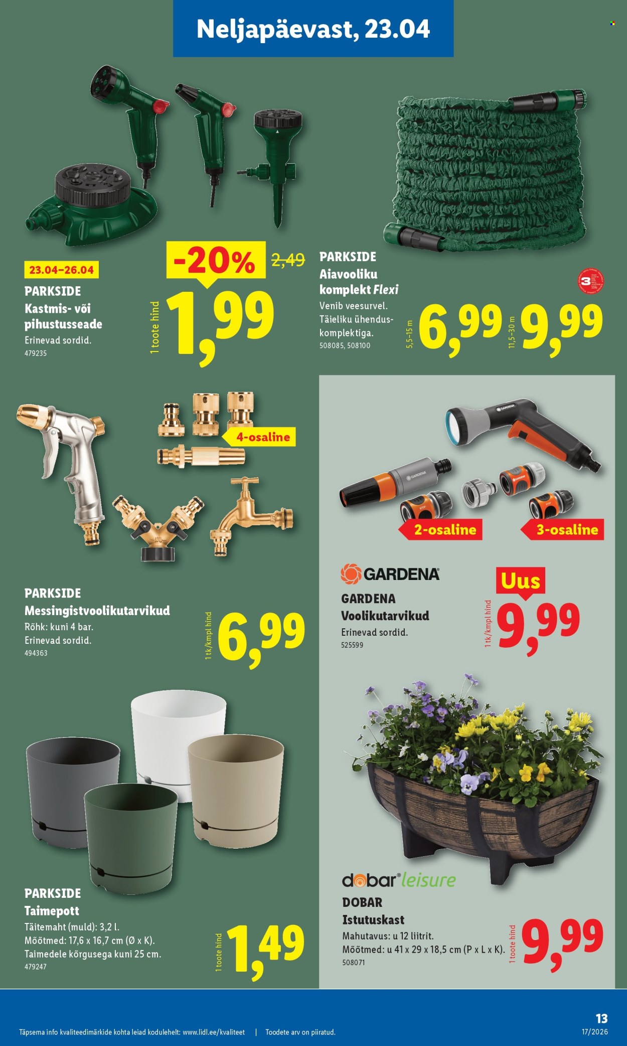 lidl - Lidl kliendileht - Tööstuskaupade pakkumised (20.04 - 26.04.2026) - page: 13