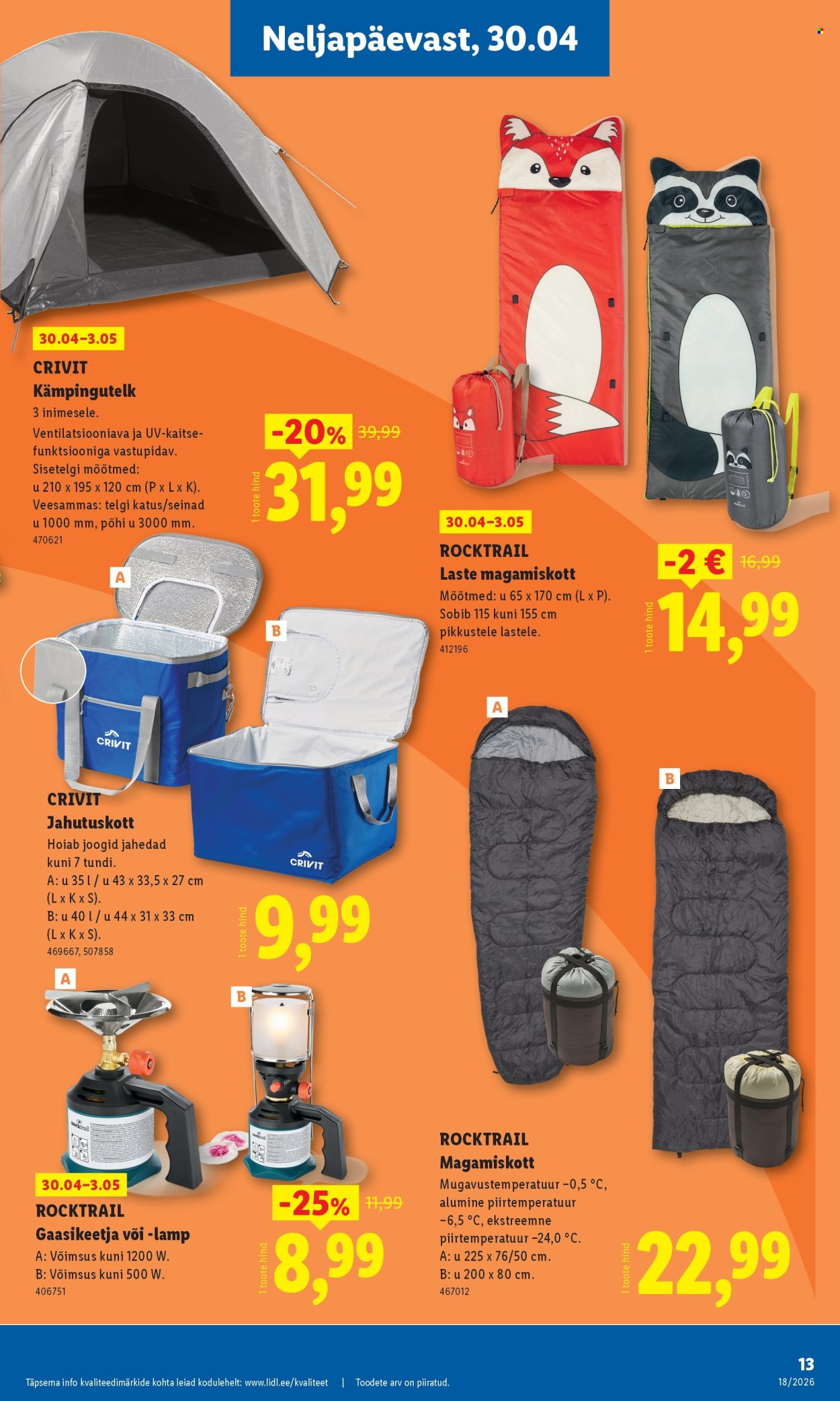 lidl - Lidl kliendileht - Tööstuskaupade pakkumised (27.04 - 3.05.2026) - page: 13