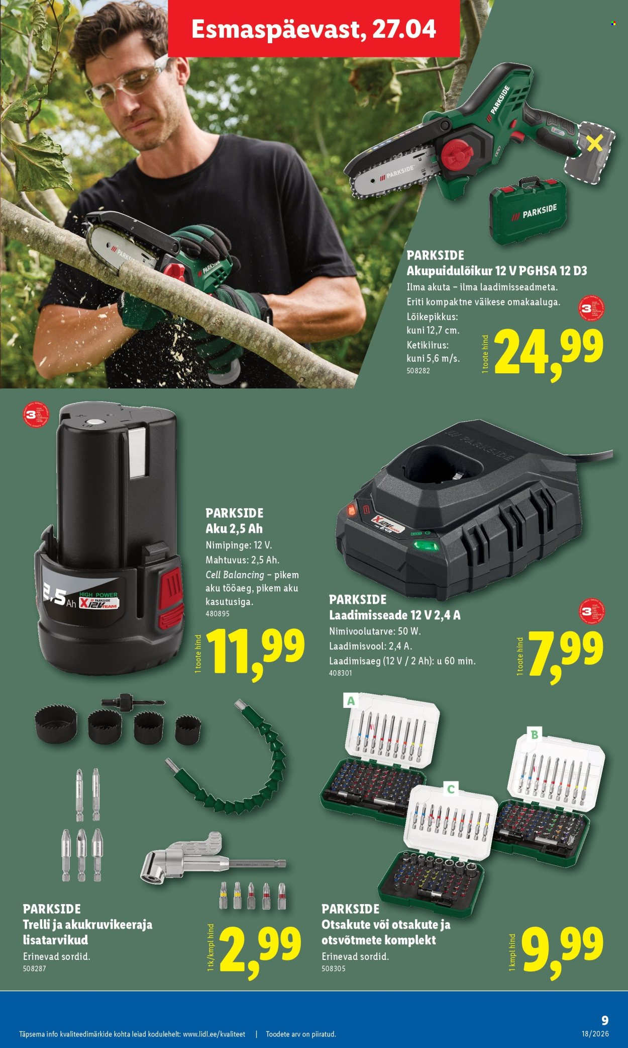 lidl - Lidl kliendileht - Tööstuskaupade pakkumised (27.04 - 3.05.2026) - page: 9