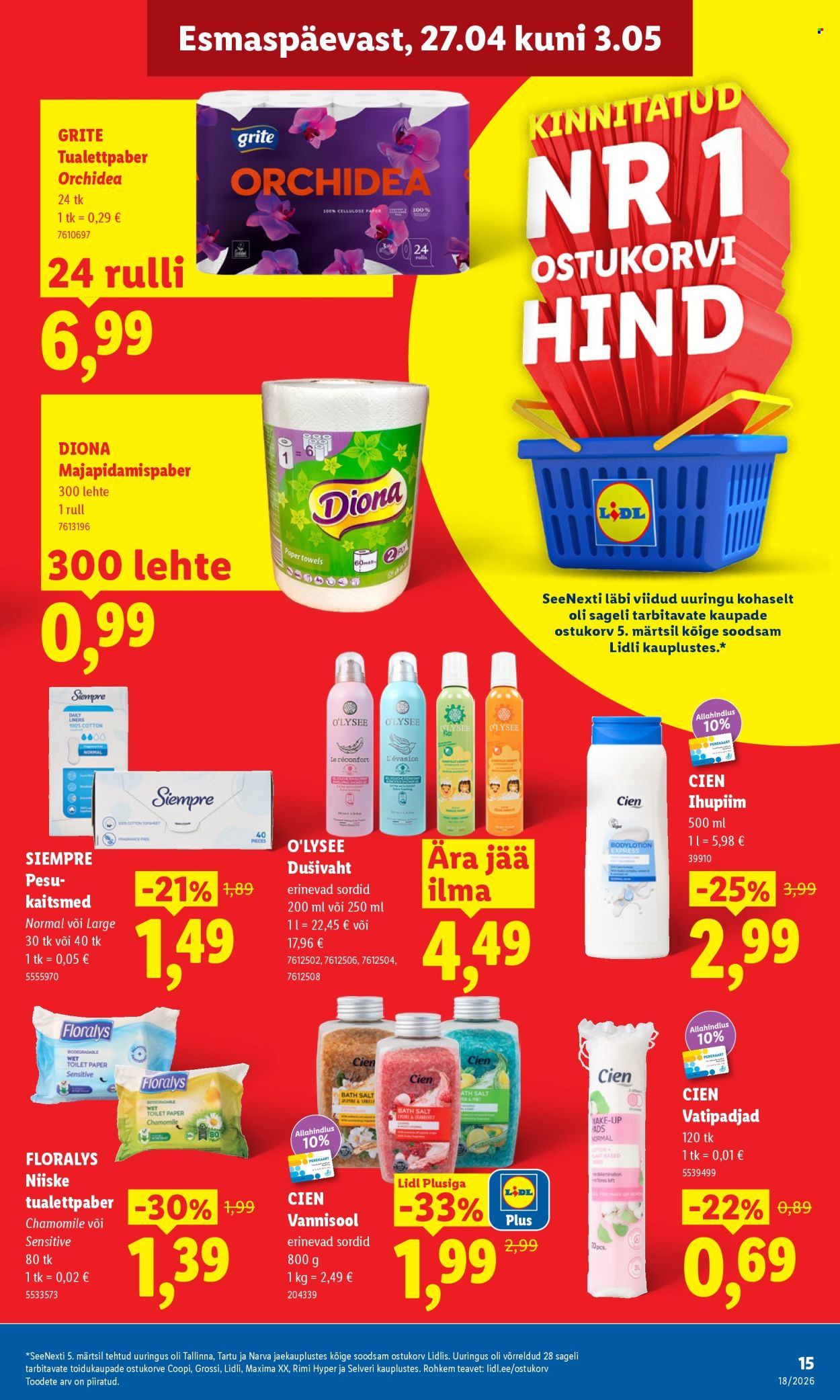 lidl - Lidl kliendileht - Kliendileht (27.04 - 3.05.2026) - page: 15