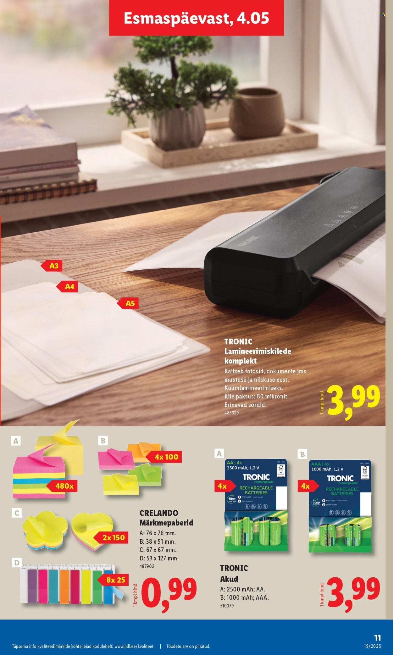 lidl - Lidl kliendileht - Tööstuskaupade pakkumised (4.05 - 10.05.2026) - page: 11