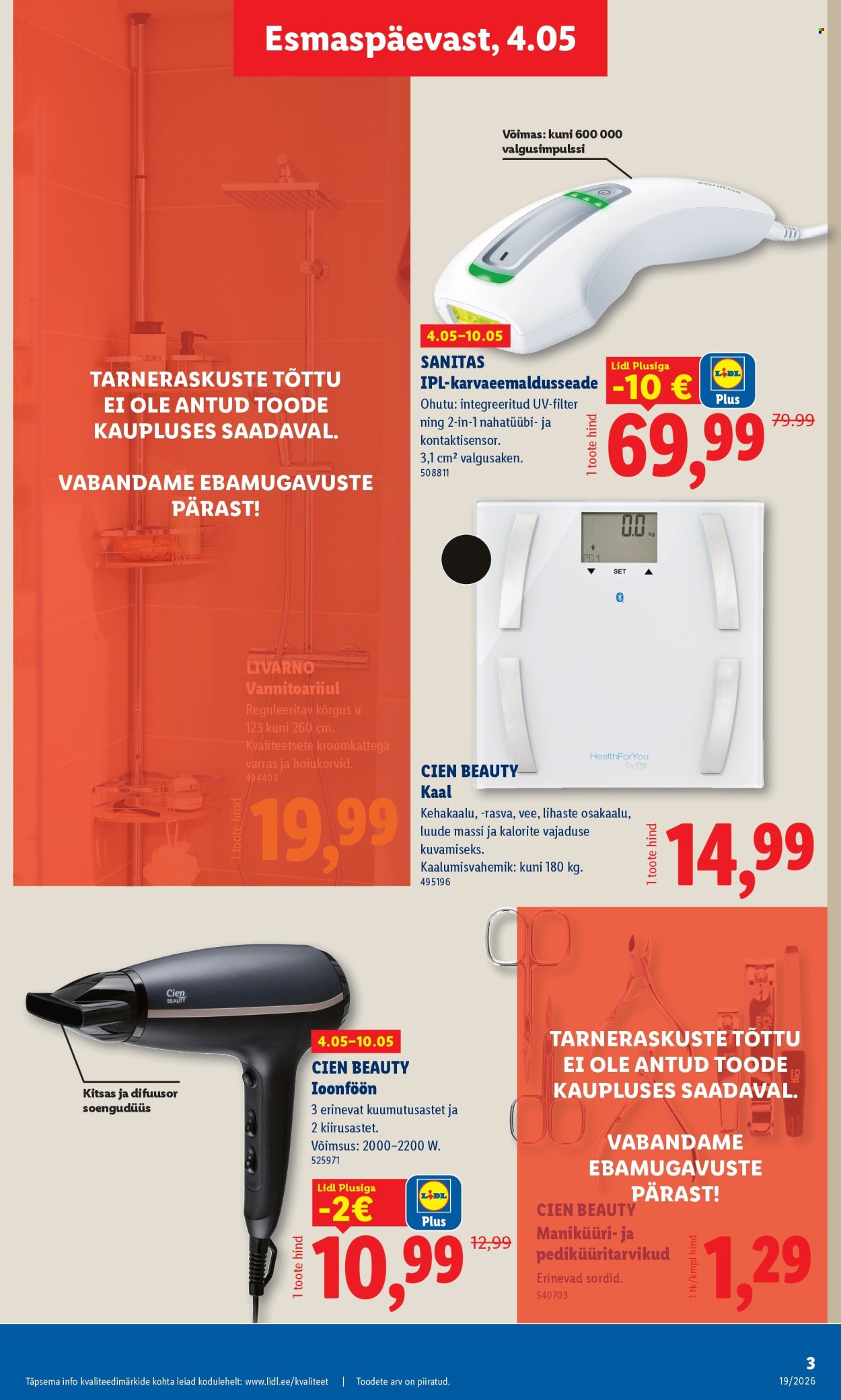 lidl - Lidl kliendileht - Tööstuskaupade pakkumised (4.05 - 10.05.2026) - page: 3