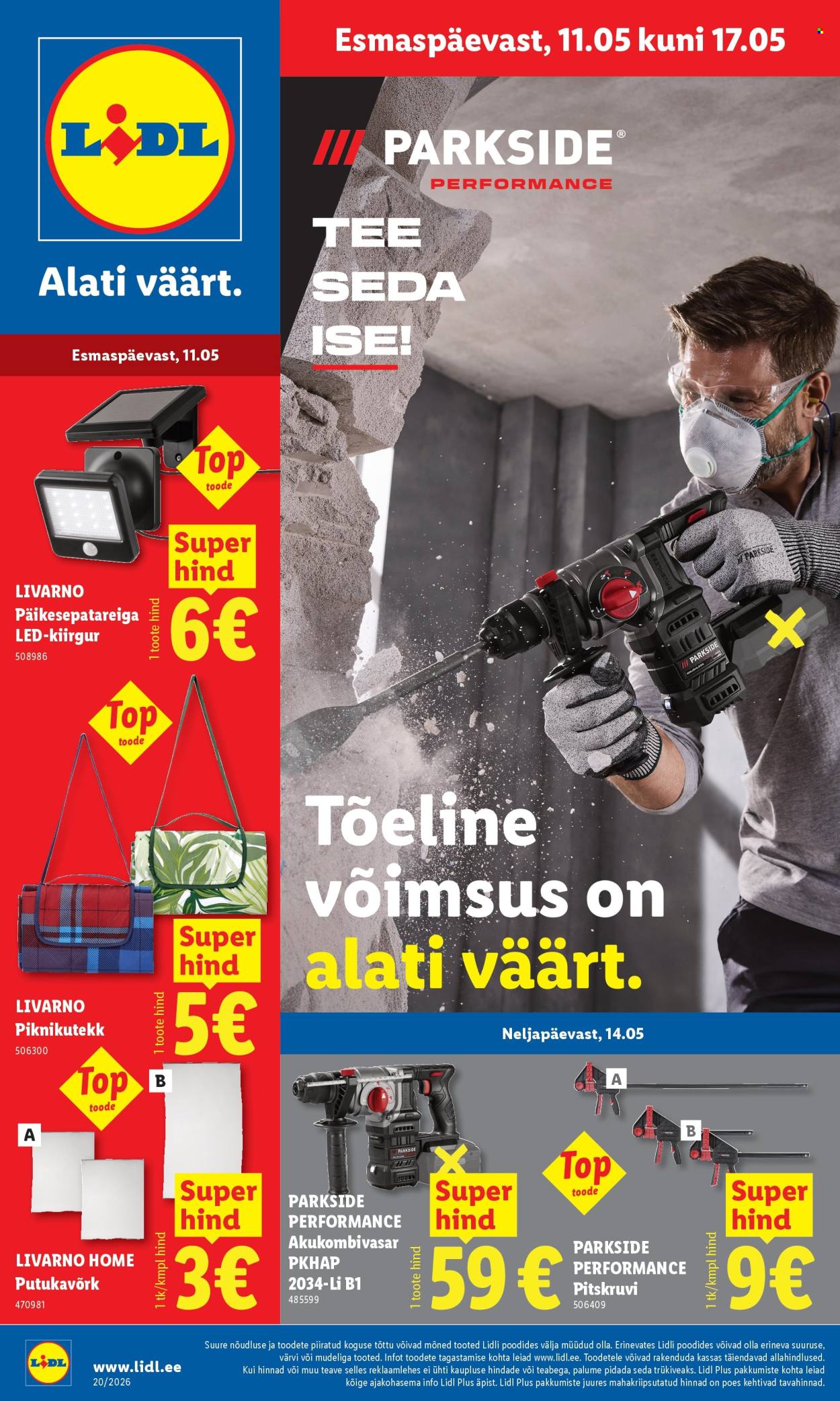 lidl - Lidl kliendileht - Tööstuskaupade pakkumised (11.05 - 17.05.2026)