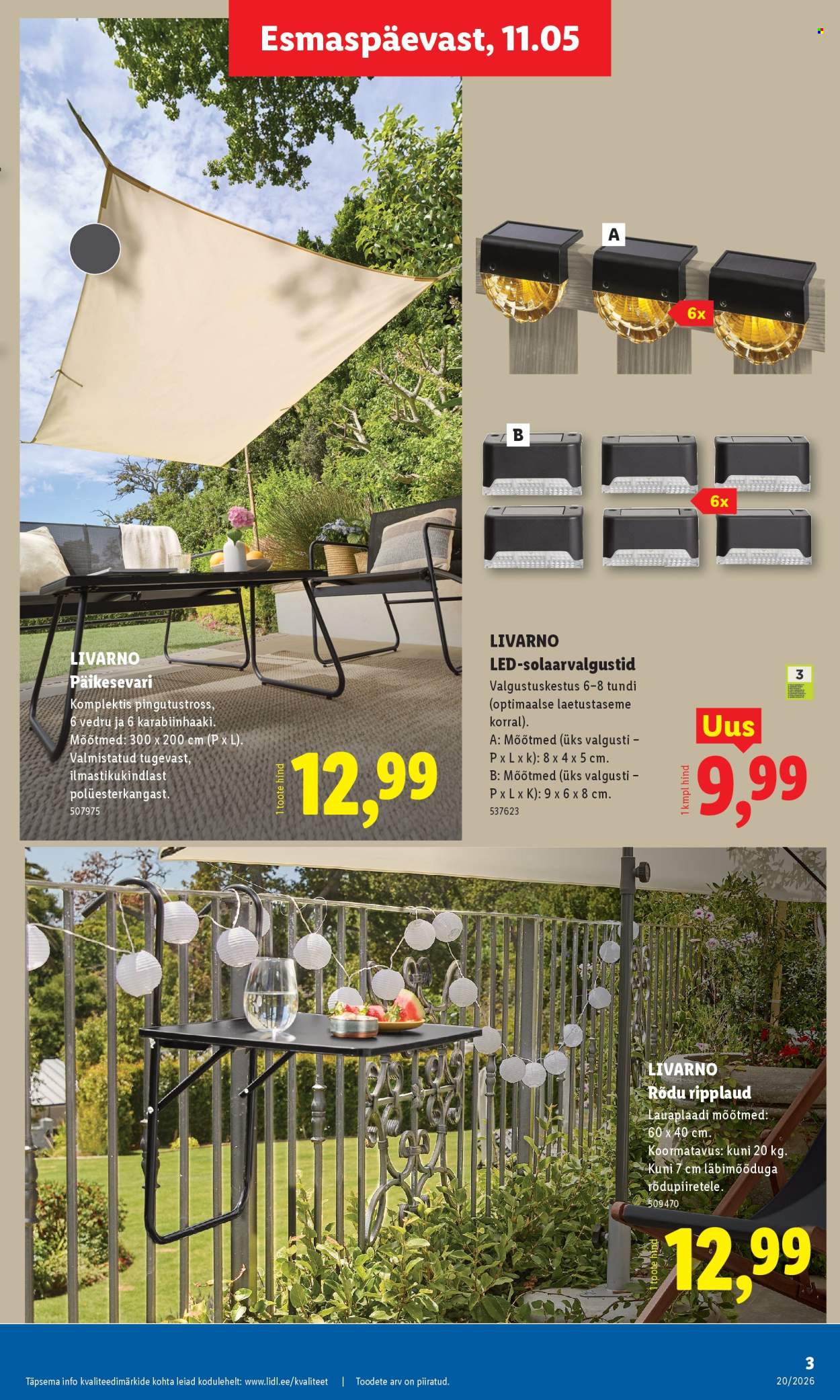 lidl - Lidl kliendileht - Tööstuskaupade pakkumised (11.05 - 17.05.2026) - page: 3