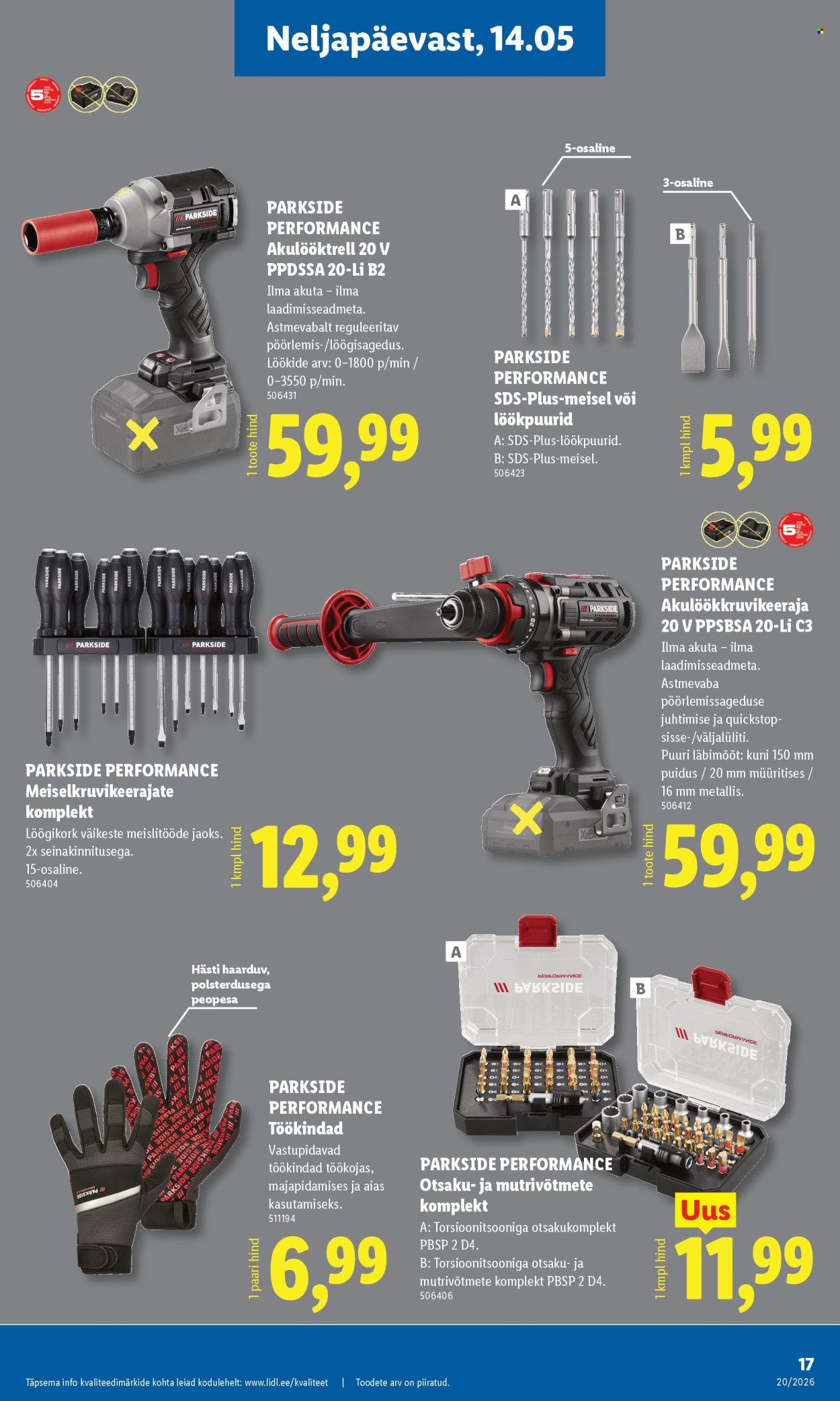 lidl - Lidl kliendileht - Tööstuskaupade pakkumised (11.05 - 17.05.2026) - page: 17