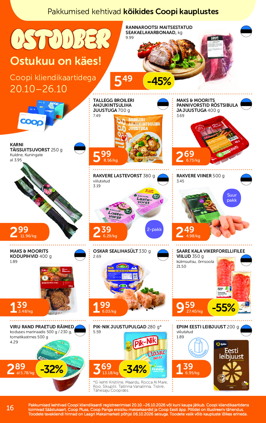 coop - Coop Eesti kliendileht (2026-10-20 - 2026-10-26) - page: 16