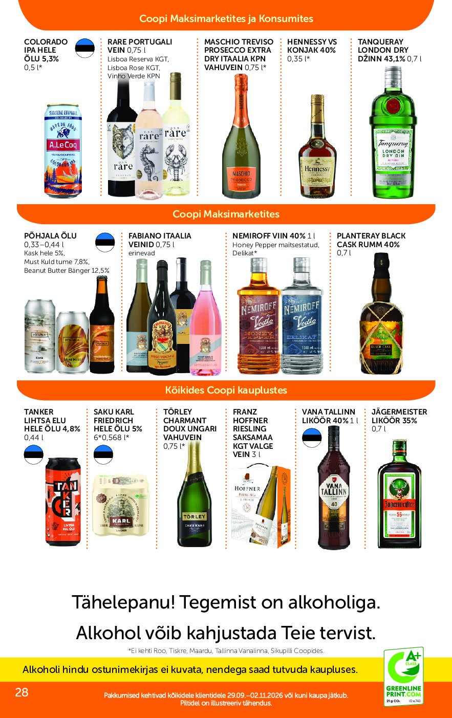 coop - Coop Eesti kliendileht (2026-10-20 - 2026-10-26) - page: 28