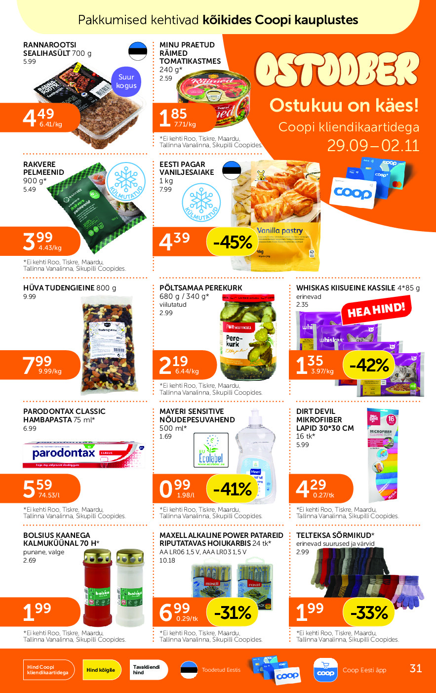 coop - Coop Eesti kliendileht (2026-10-20 - 2026-10-26) - page: 31