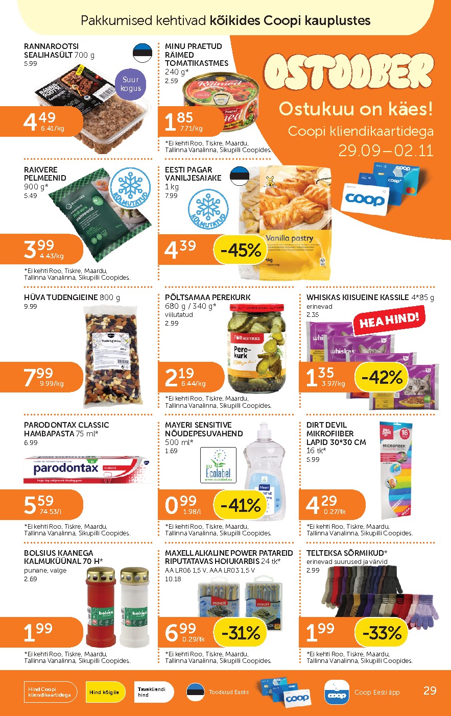 coop - Coop Eesti kliendileht (2026-10-27 - 2026-11-02) - page: 29