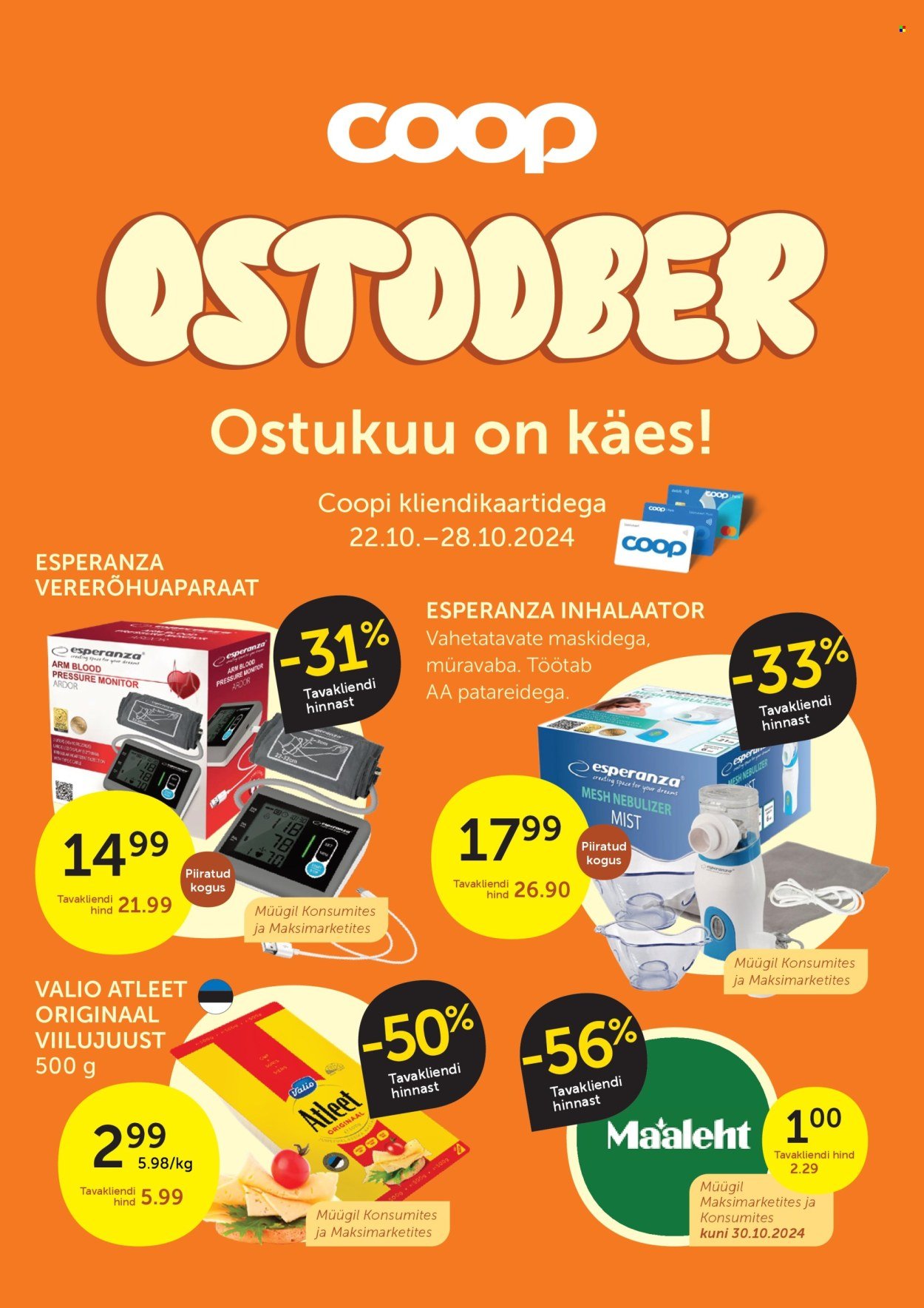 coop - Coop kliendileht (22.10 - 28.10.2024) - page: 1