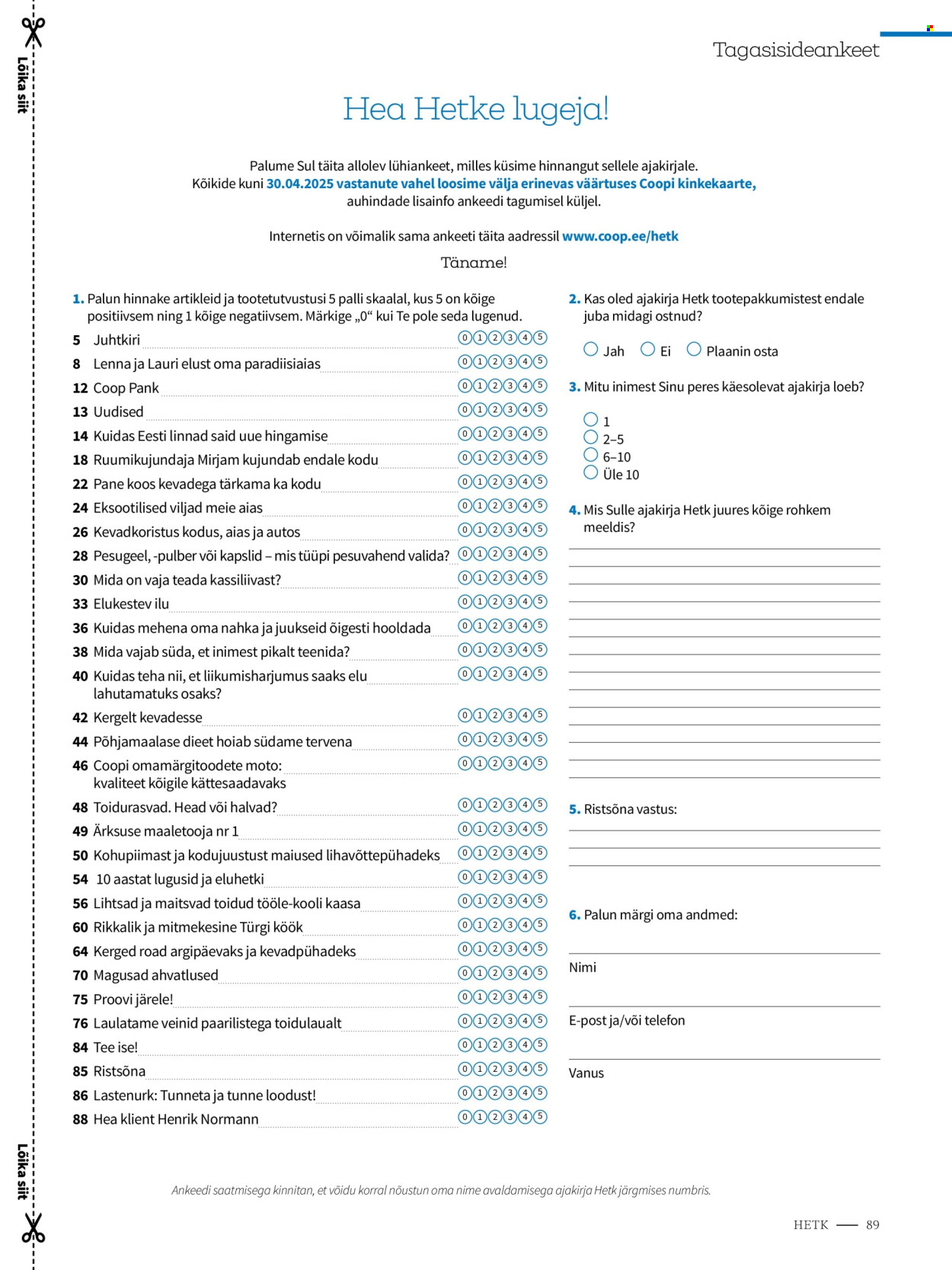 coop - Coop kliendileht (4.03 - 31.05.2025) - page: 81