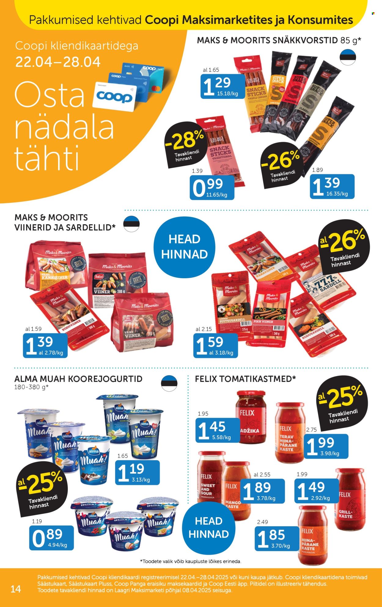coop - Coop kliendileht (22.04 - 28.04.2025) - page: 14