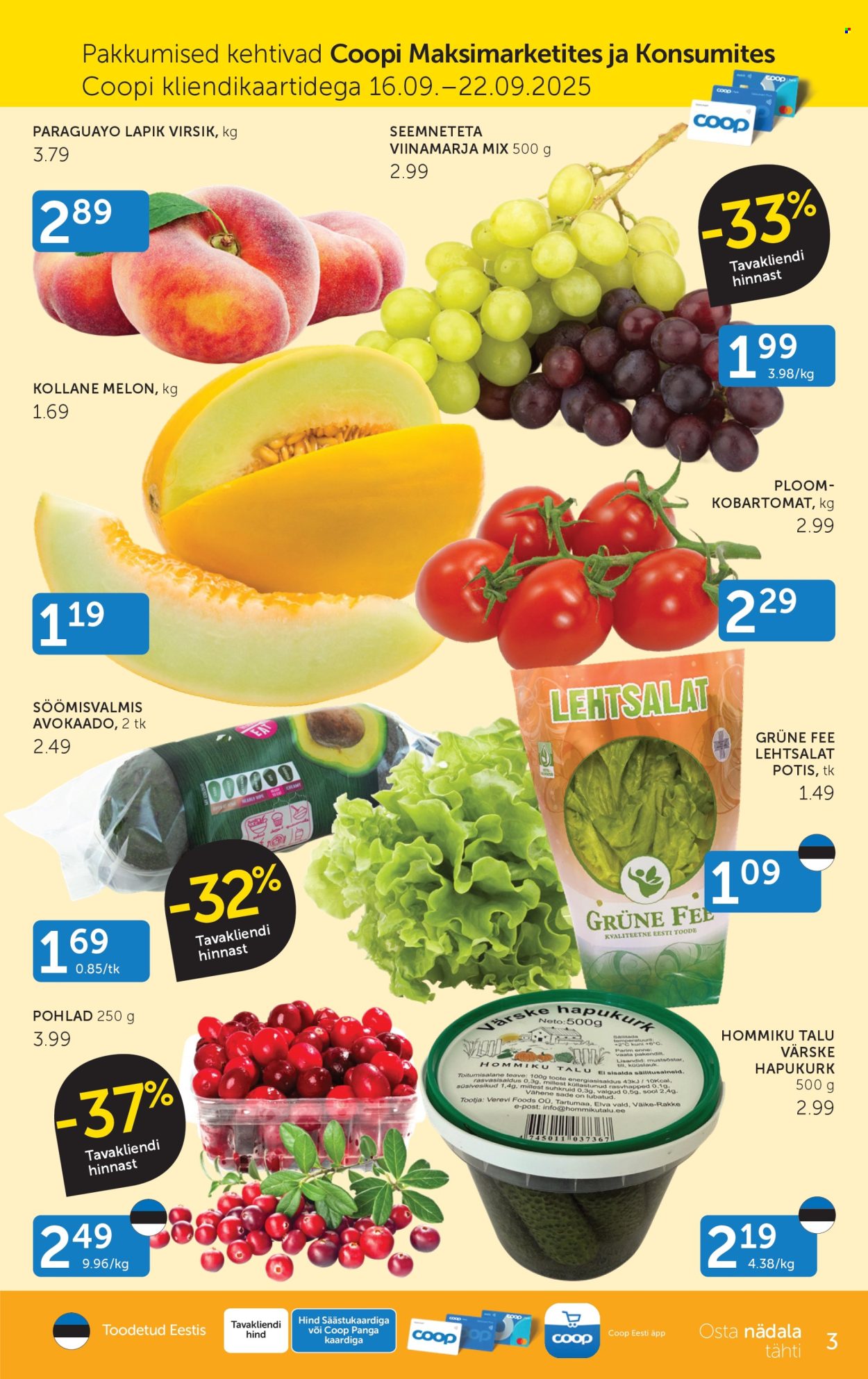 coop - Coop kliendileht (16.09 - 22.09.2025) - page: 3