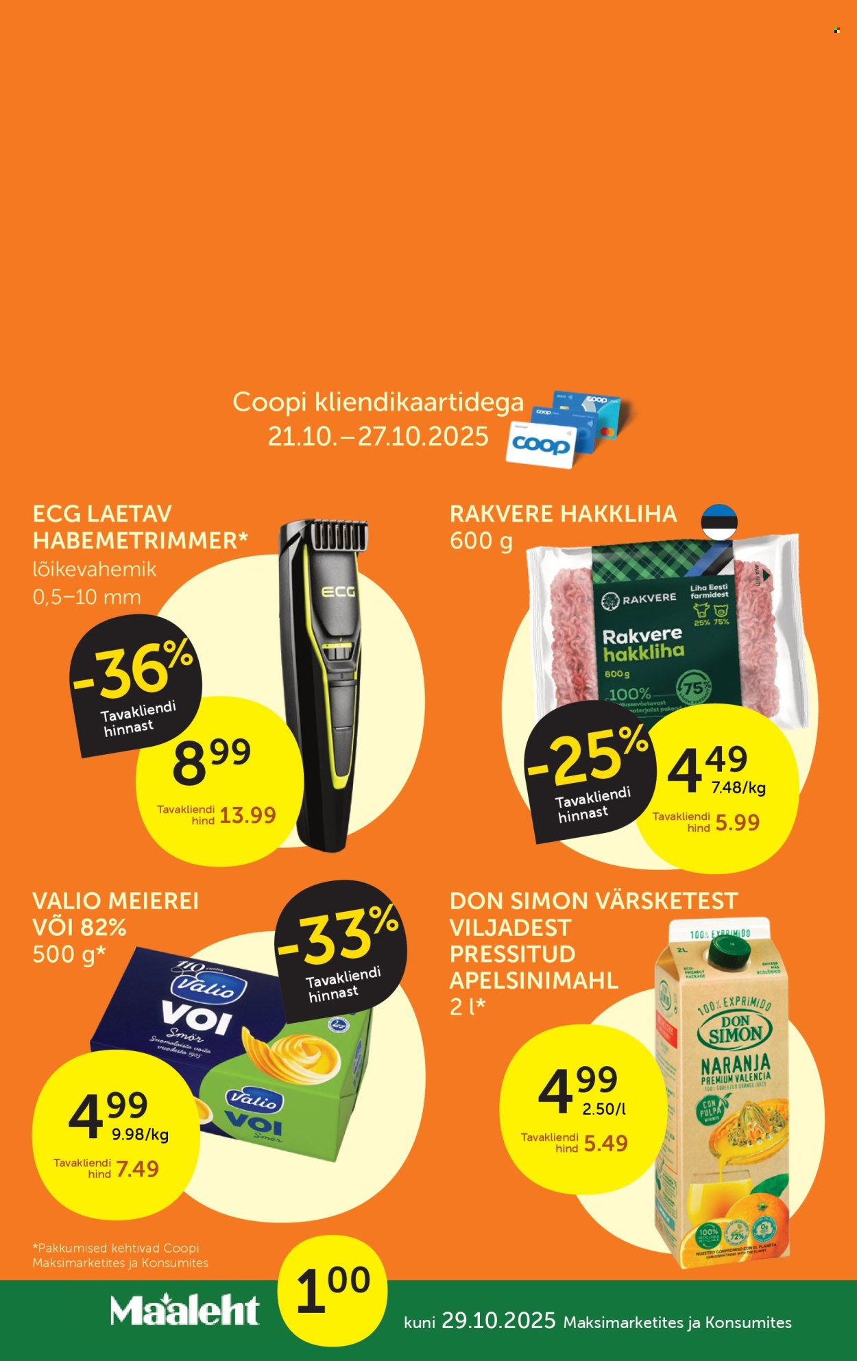 coop - Coop kliendileht (21.10 - 27.10.2025)