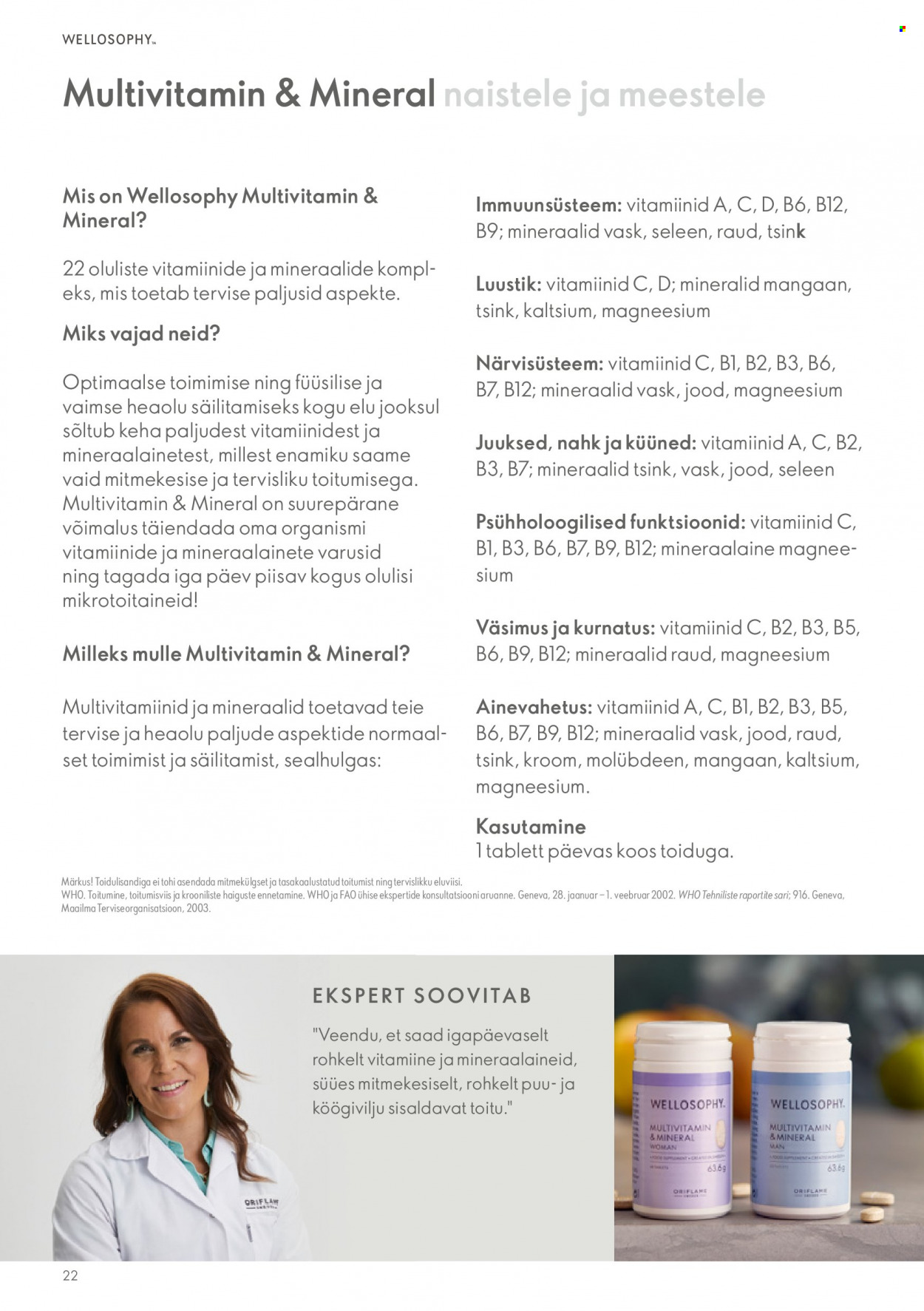 oriflame - Oriflame kliendileht - Wellosophy tootejuht - page: 22