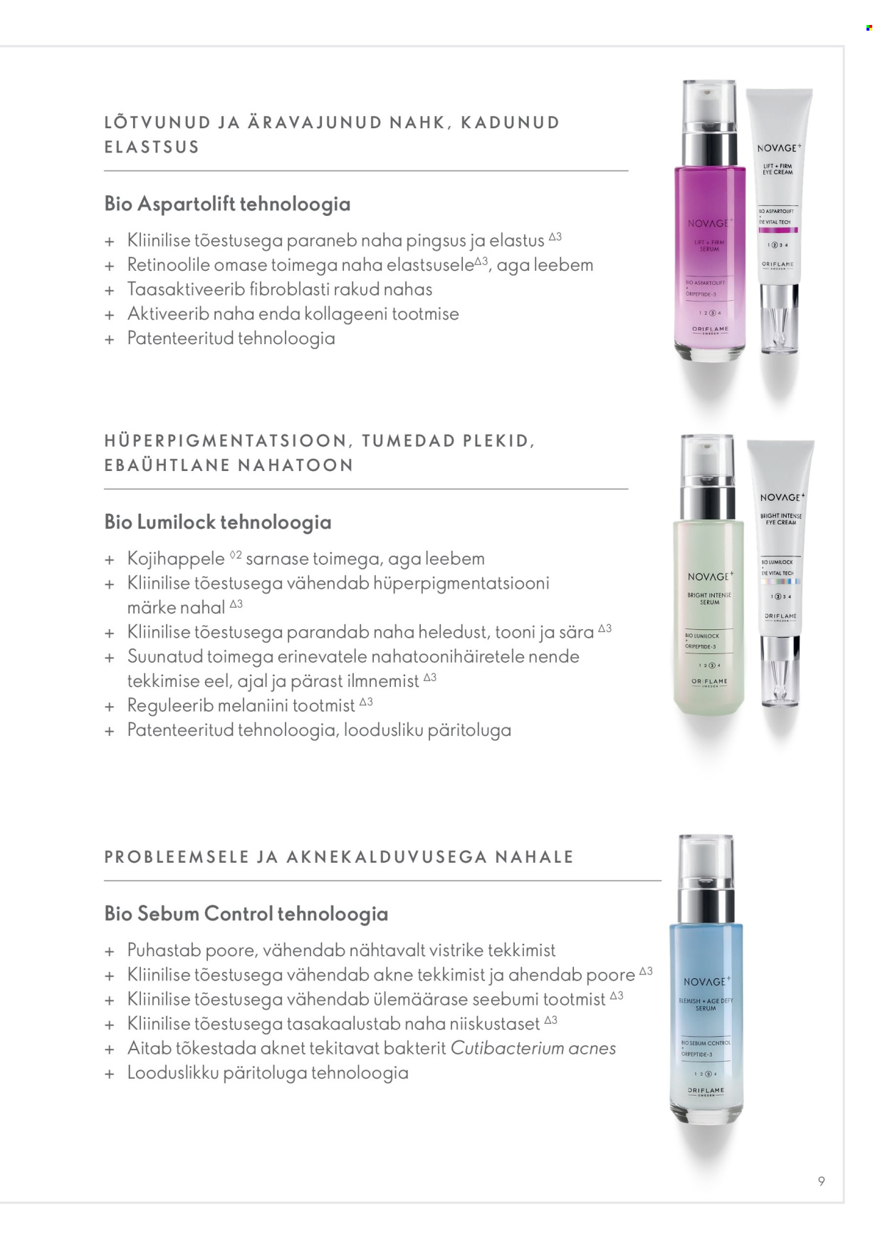 oriflame - Oriflame kliendileht - Novage+ tootejuht - page: 9