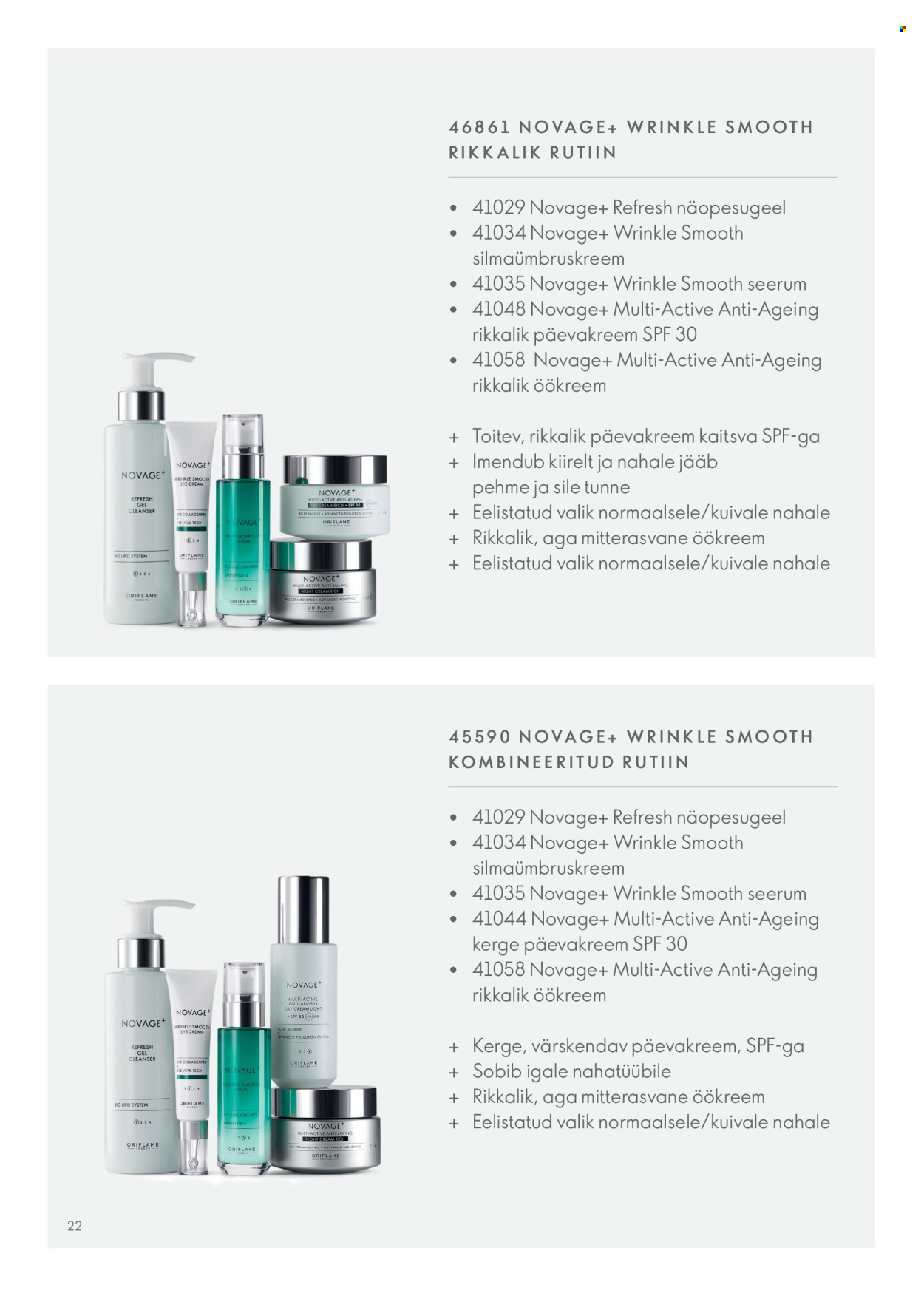 oriflame - Oriflame kliendileht - Novage+ tootejuht - page: 22