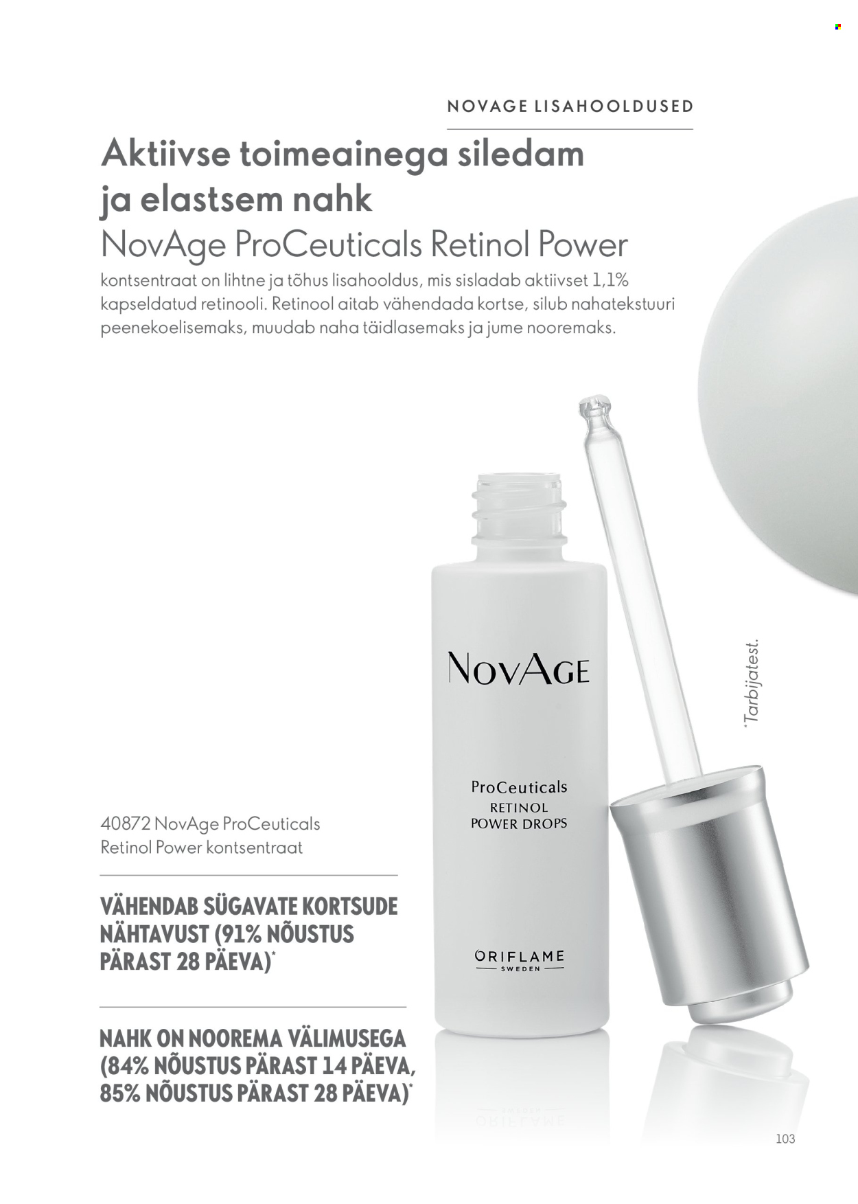 oriflame - Oriflame kliendileht - Novage+ tootejuht - page: 103