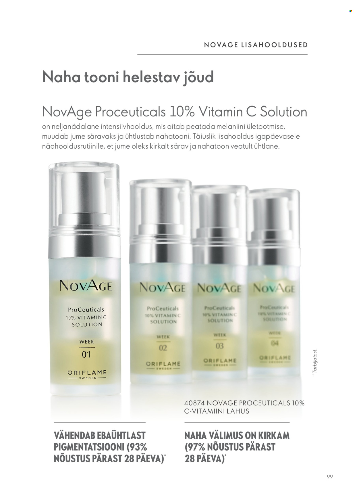 oriflame - Oriflame kliendileht - Novage+ tootejuht - page: 99