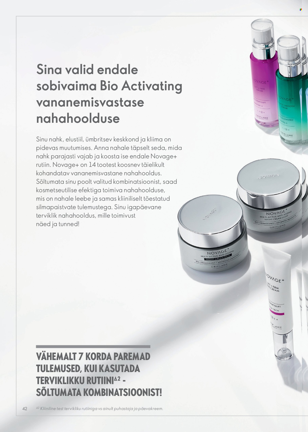 oriflame - Oriflame kliendileht - Novage+ tootejuht - page: 42