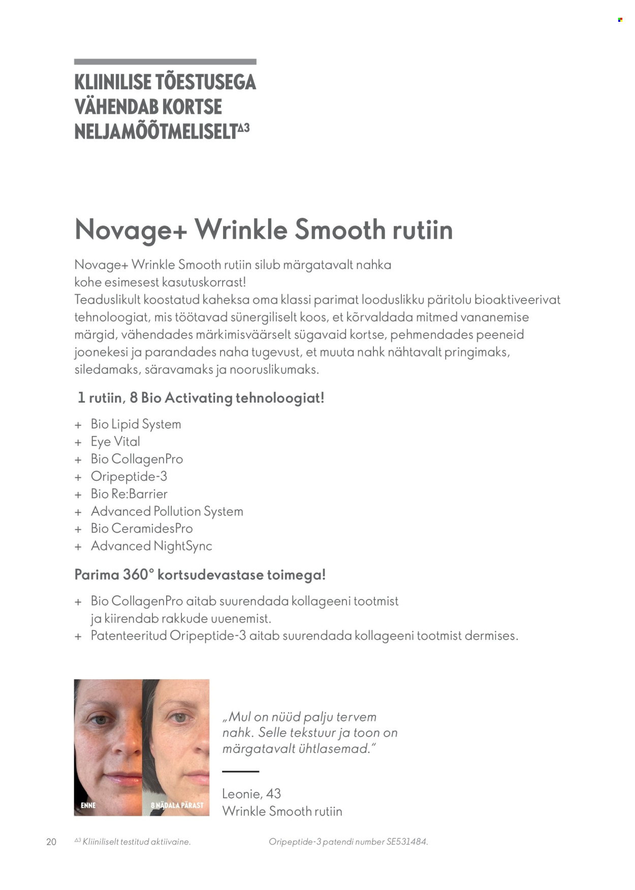 oriflame - Oriflame kliendileht - Novage+ tootejuht - page: 20