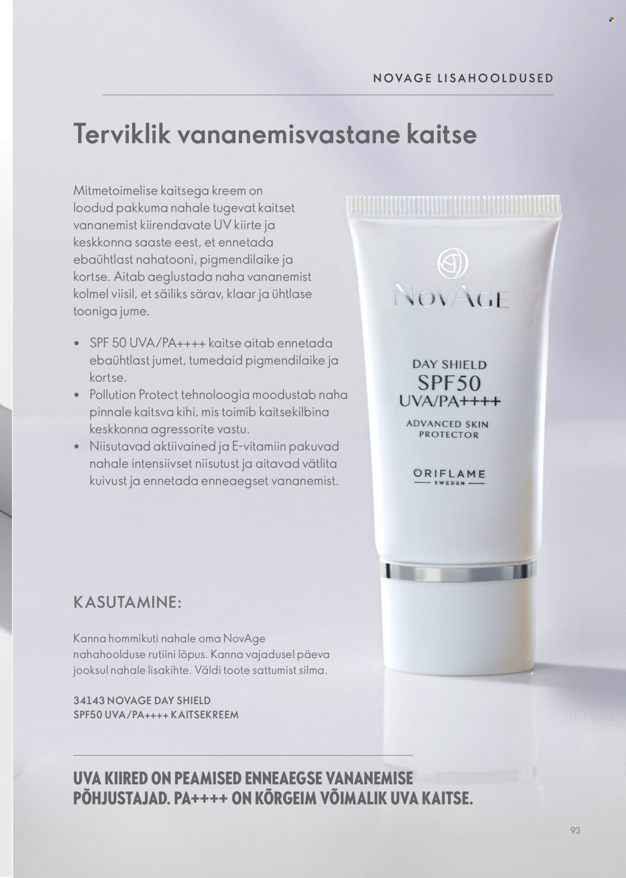 oriflame - Oriflame kliendileht - Novage+ tootejuht - page: 93