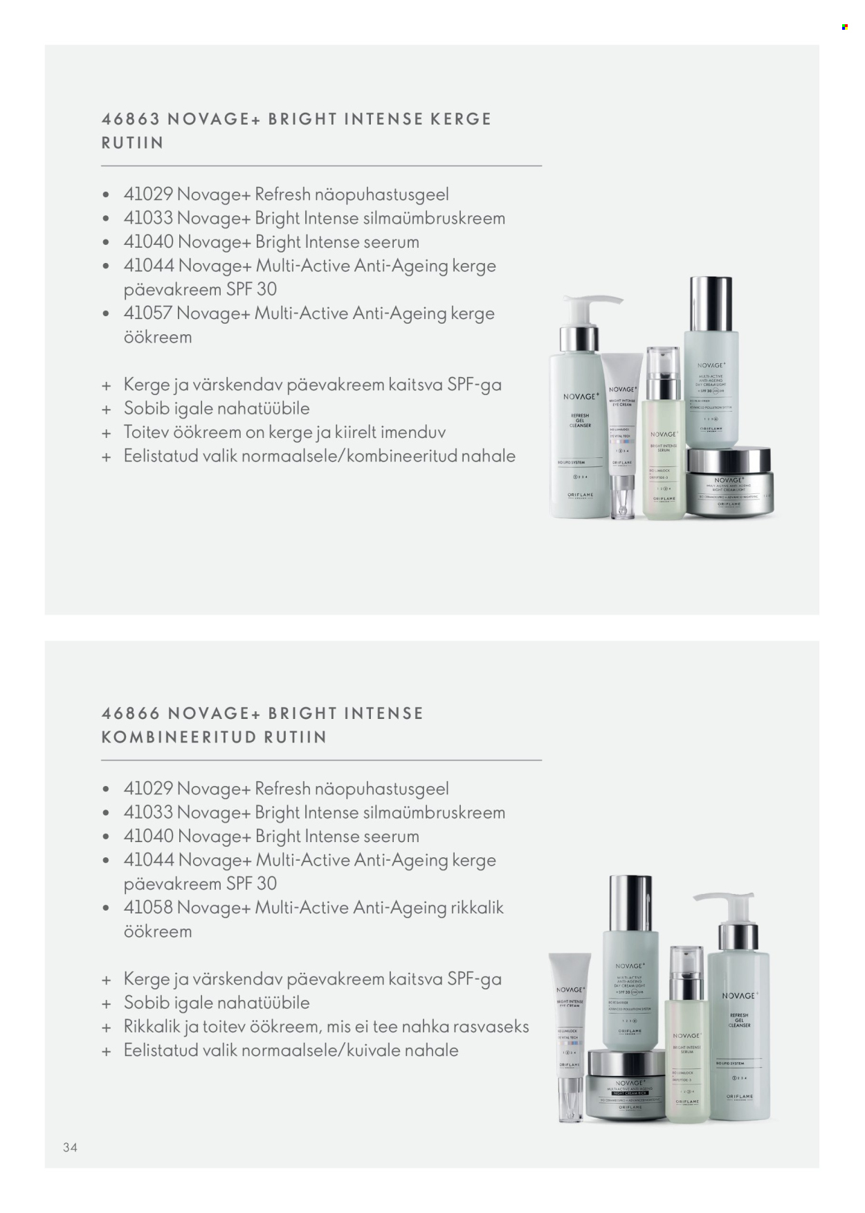 oriflame - Oriflame kliendileht - Novage+ tootejuht - page: 34